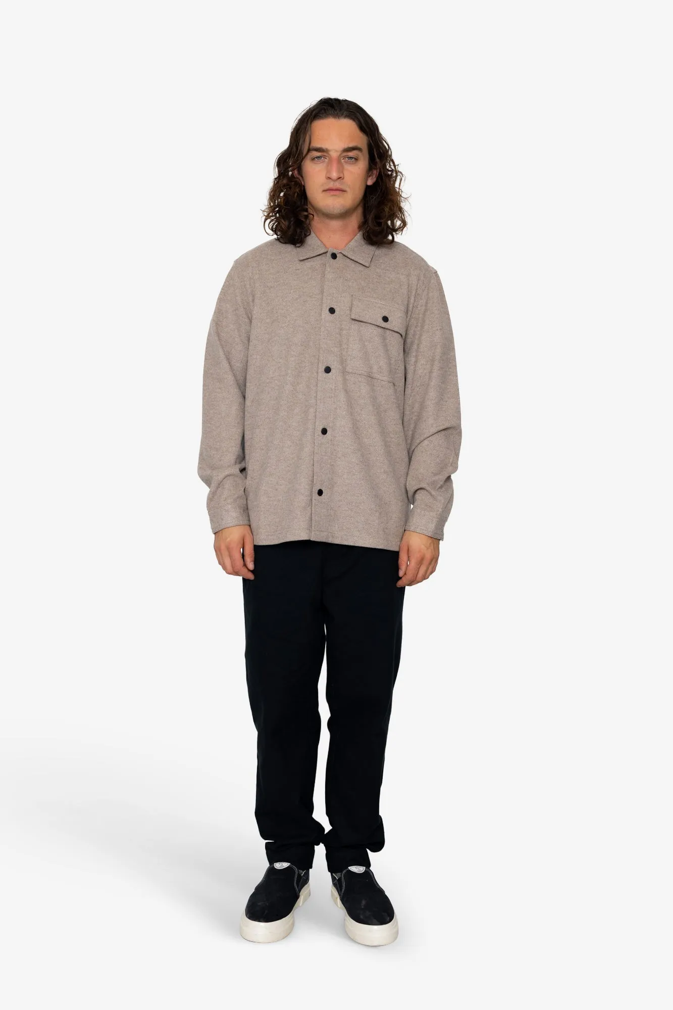 Reece Overshirt - Mushroom sold by Folk product image thumbnail 2