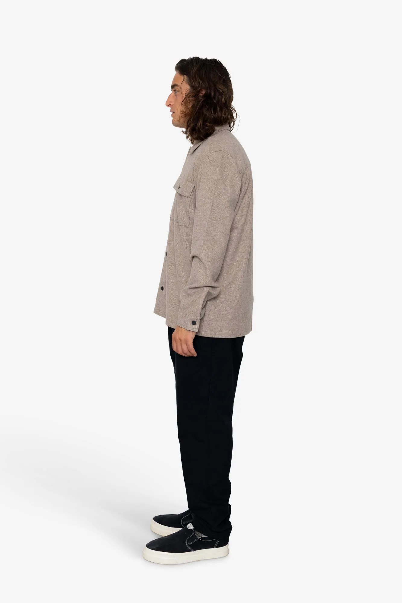 Reece Overshirt - Mushroom sold by Folk product image thumbnail 4