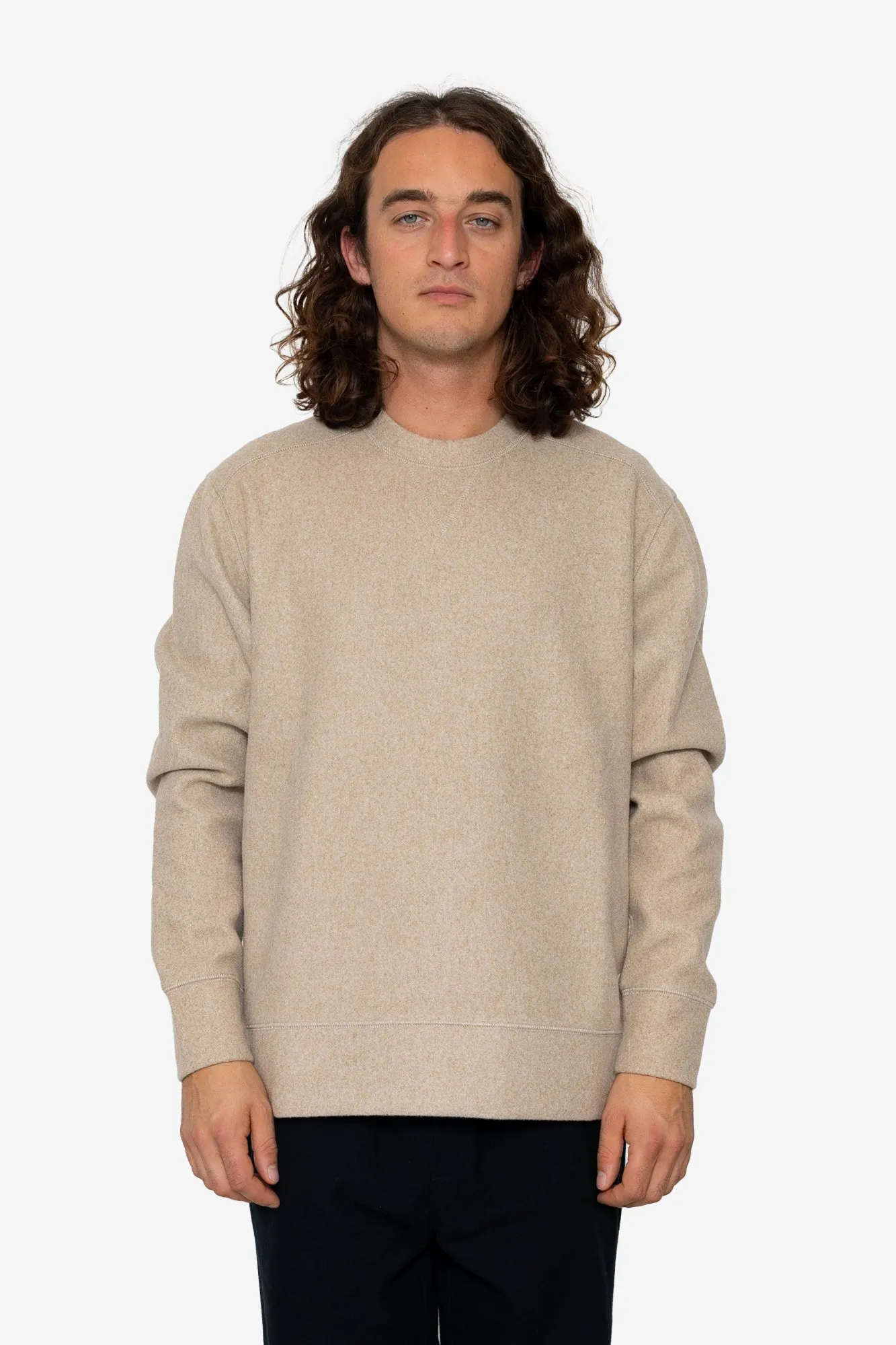 Mercer Crew Sweatshirt - Oatmeal sold by Folk