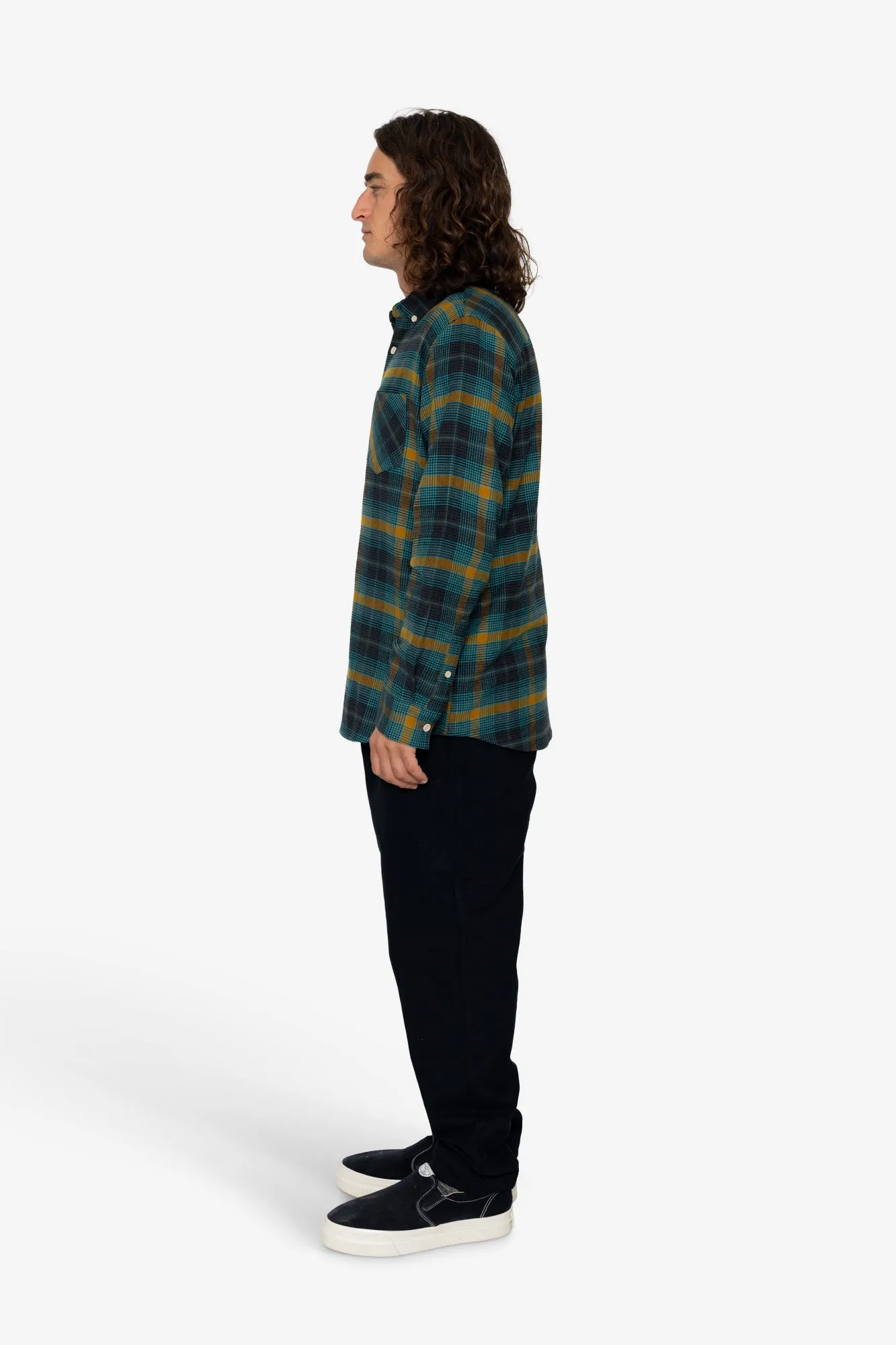Treng Check Shirt - Teal / Mustard sold by Folk product image thumbnail 3