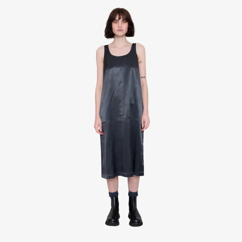 Slip Dress - Coal Satin made by Folk