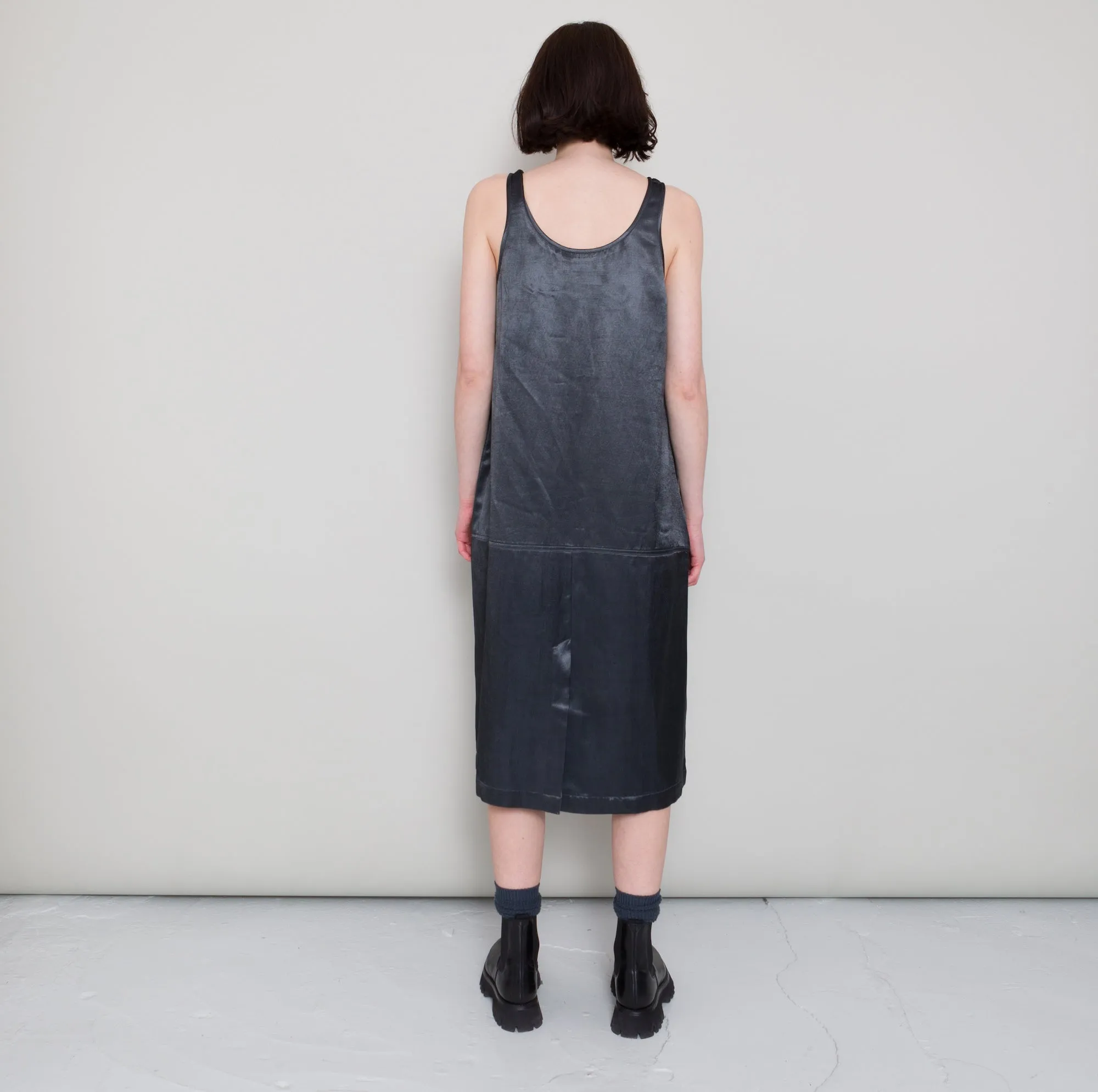 Slip Dress - Coal Satin sold by Folk product image thumbnail 4