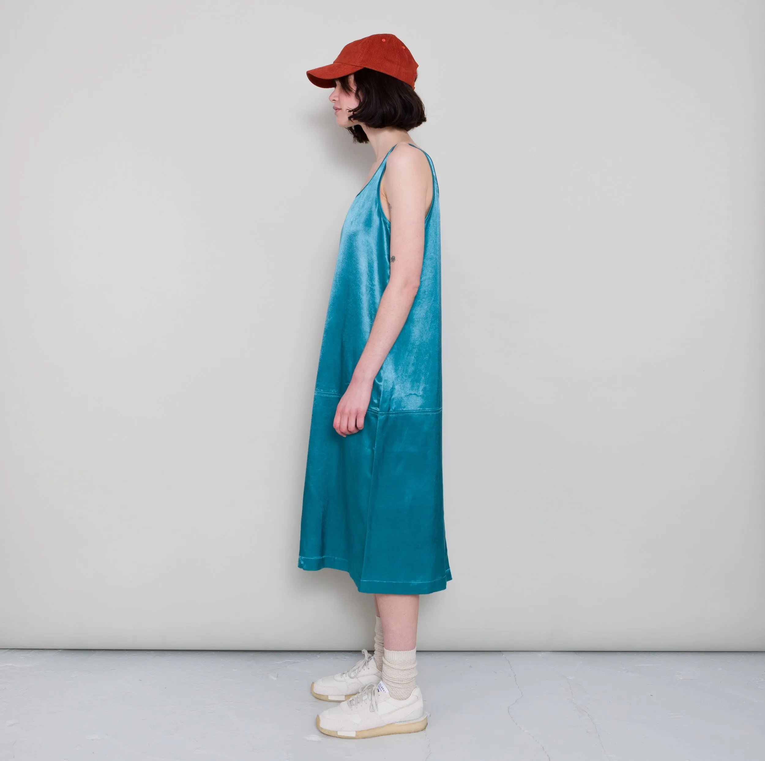 Slip Dress - Verdigris Satin sold by Folk product image thumbnail 3