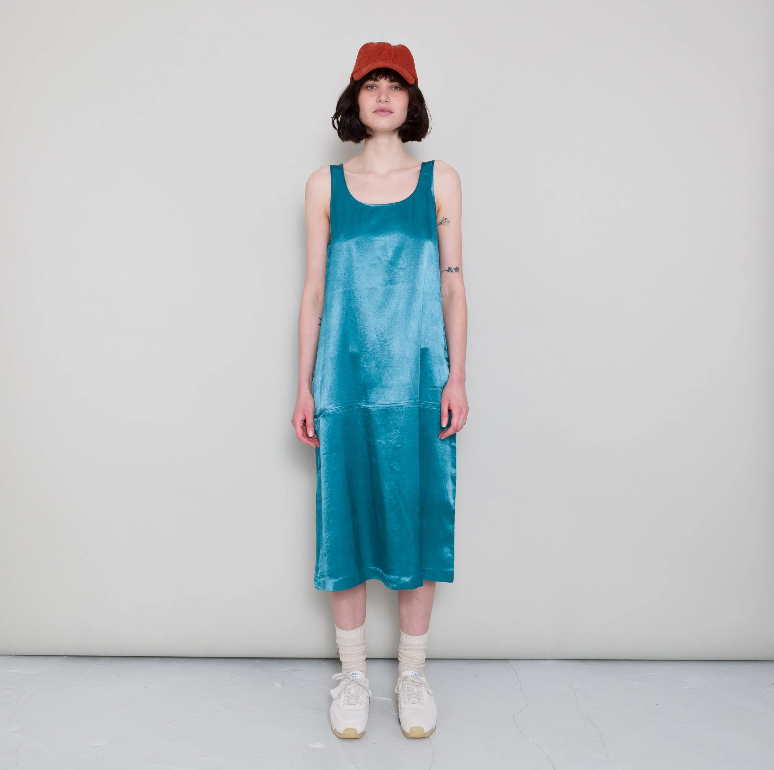 Slip Dress - Verdigris Satin sold by Folk