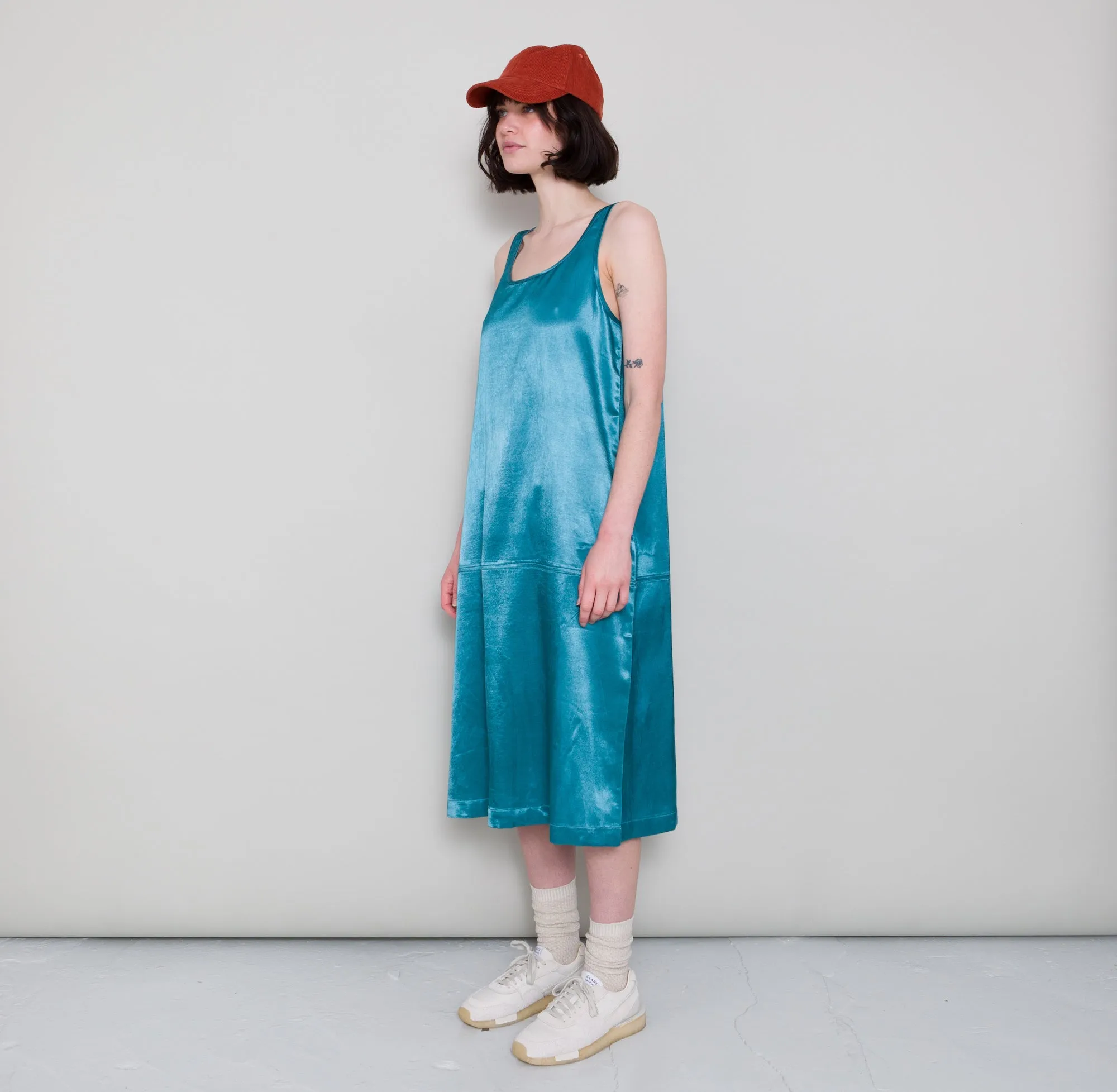 Slip Dress - Verdigris Satin sold by Folk product image thumbnail 2