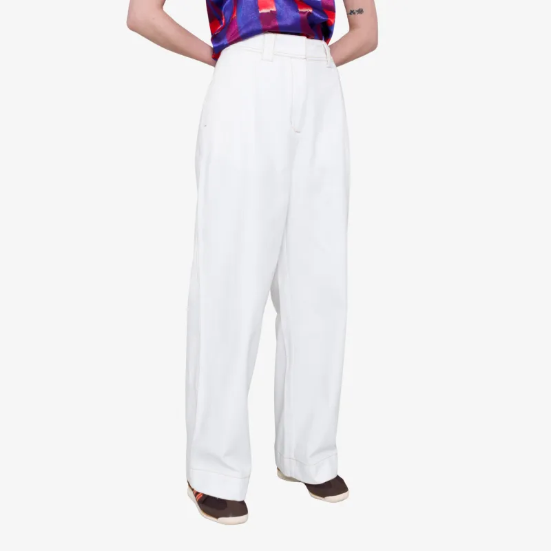 Pleated Trousers - Ecru Twill sold by Folk