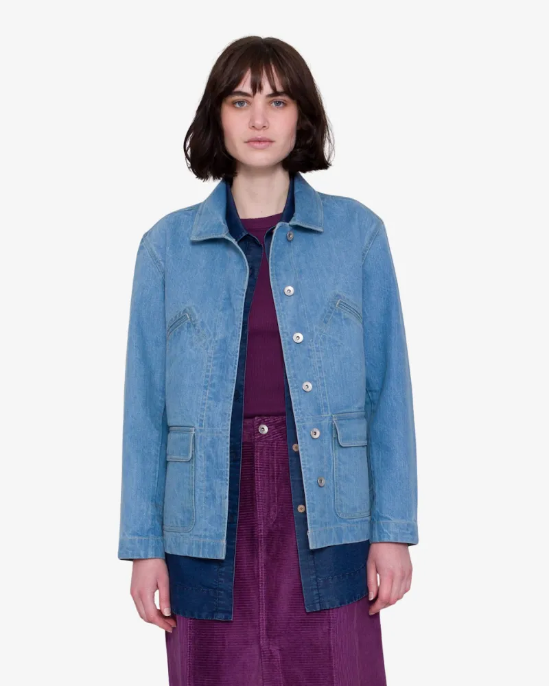 Archive Jacket - Bleached Denim sold by Folk