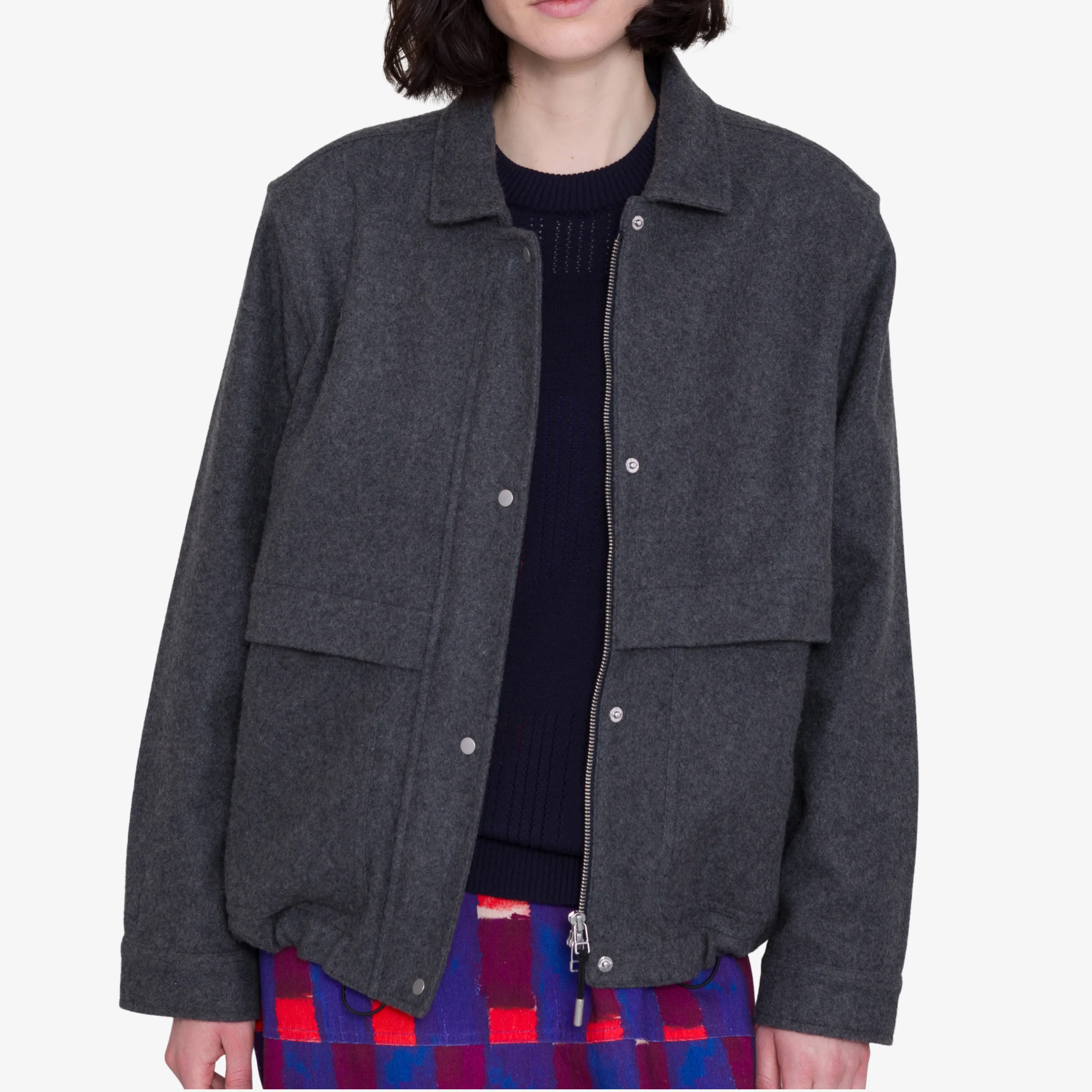 Blouson - Mid Grey Wool sold by Folk