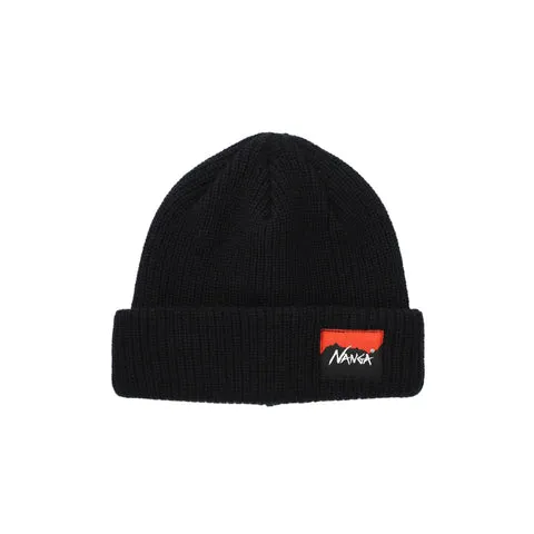 Nanga | Box Logo Bulky Beanie - Black sold by Folk