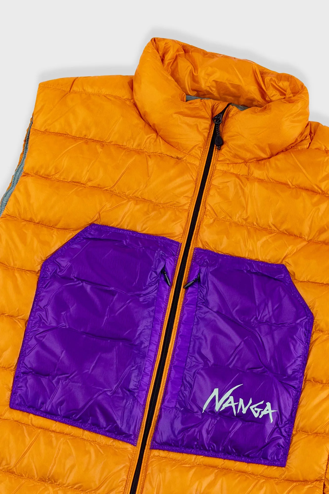Nanga | Ultilight Down Packable Vest - Orange sold by Folk product image thumbnail 2