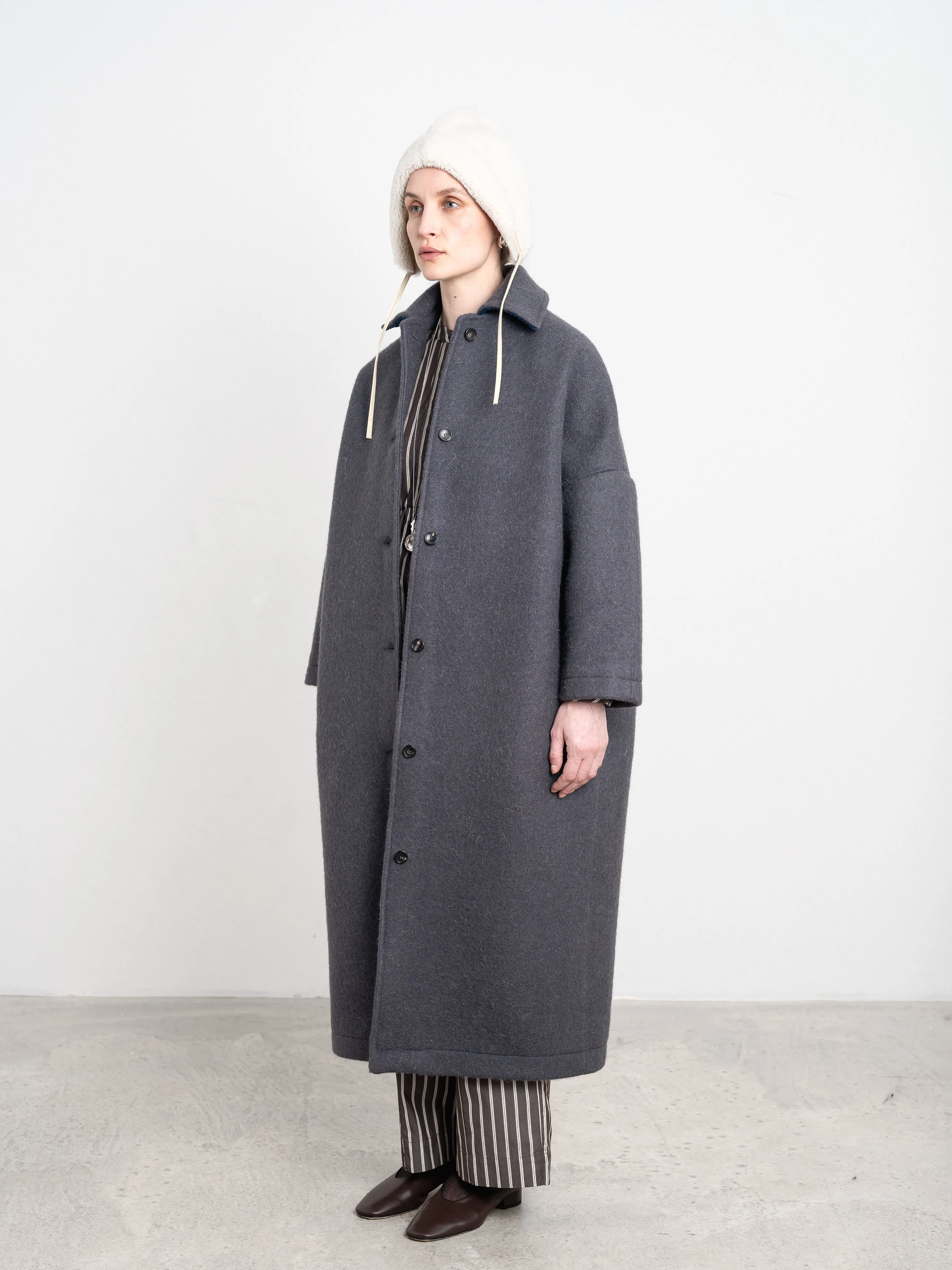 Cawley | Longline Coat - Slate sold by Folk product image thumbnail 2