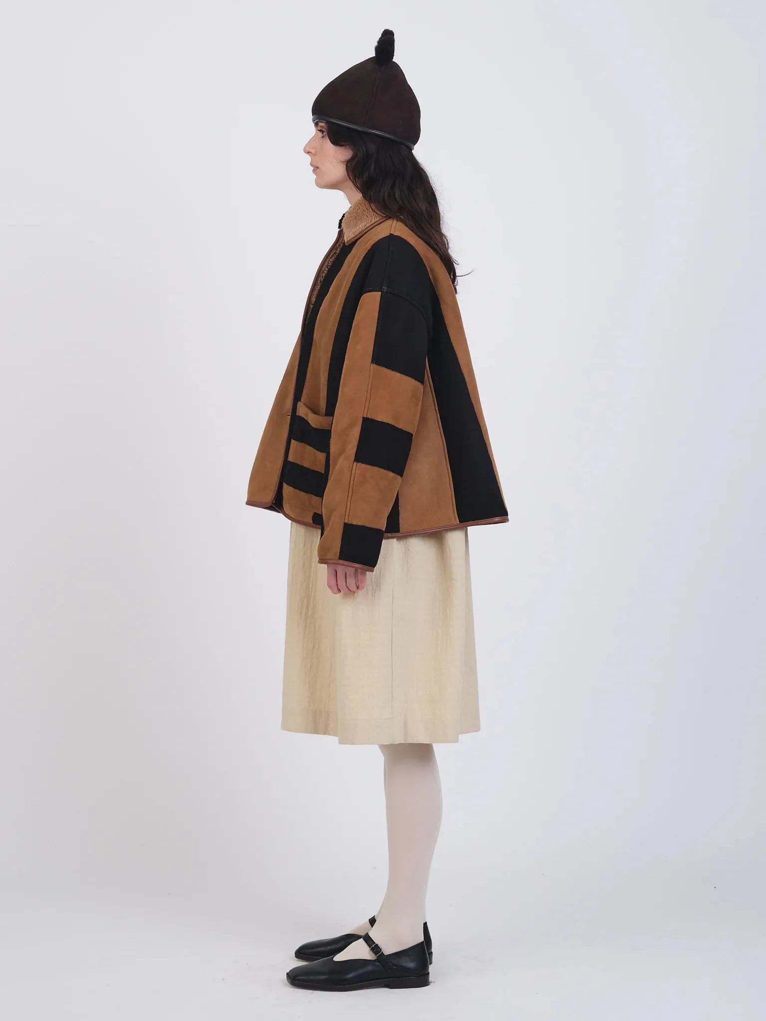 Cawley | Suede Stripe Avis Jacket sold by Folk product image thumbnail 4