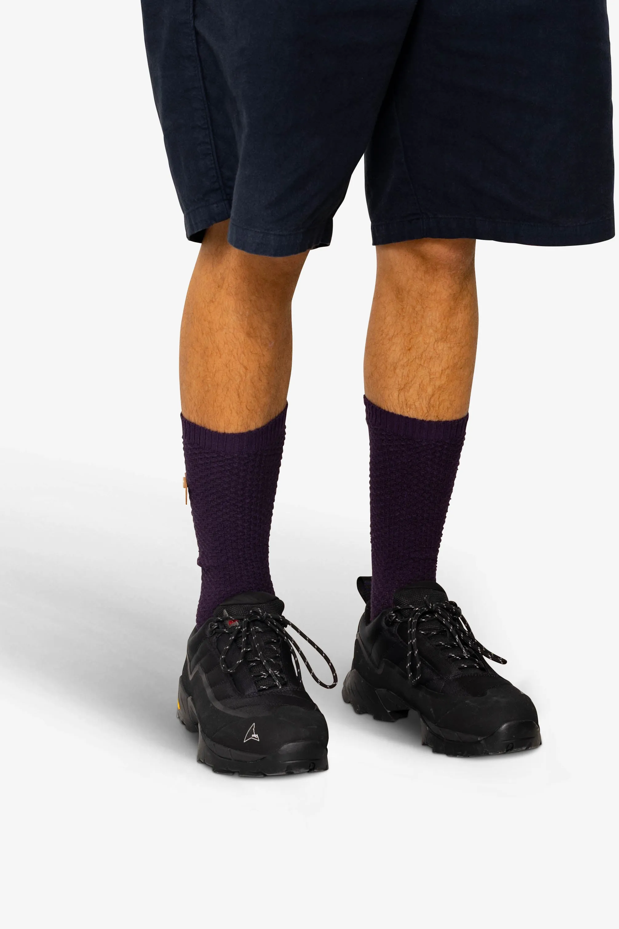 Waffle Socks - Black Cherry sold by Folk product image thumbnail 2