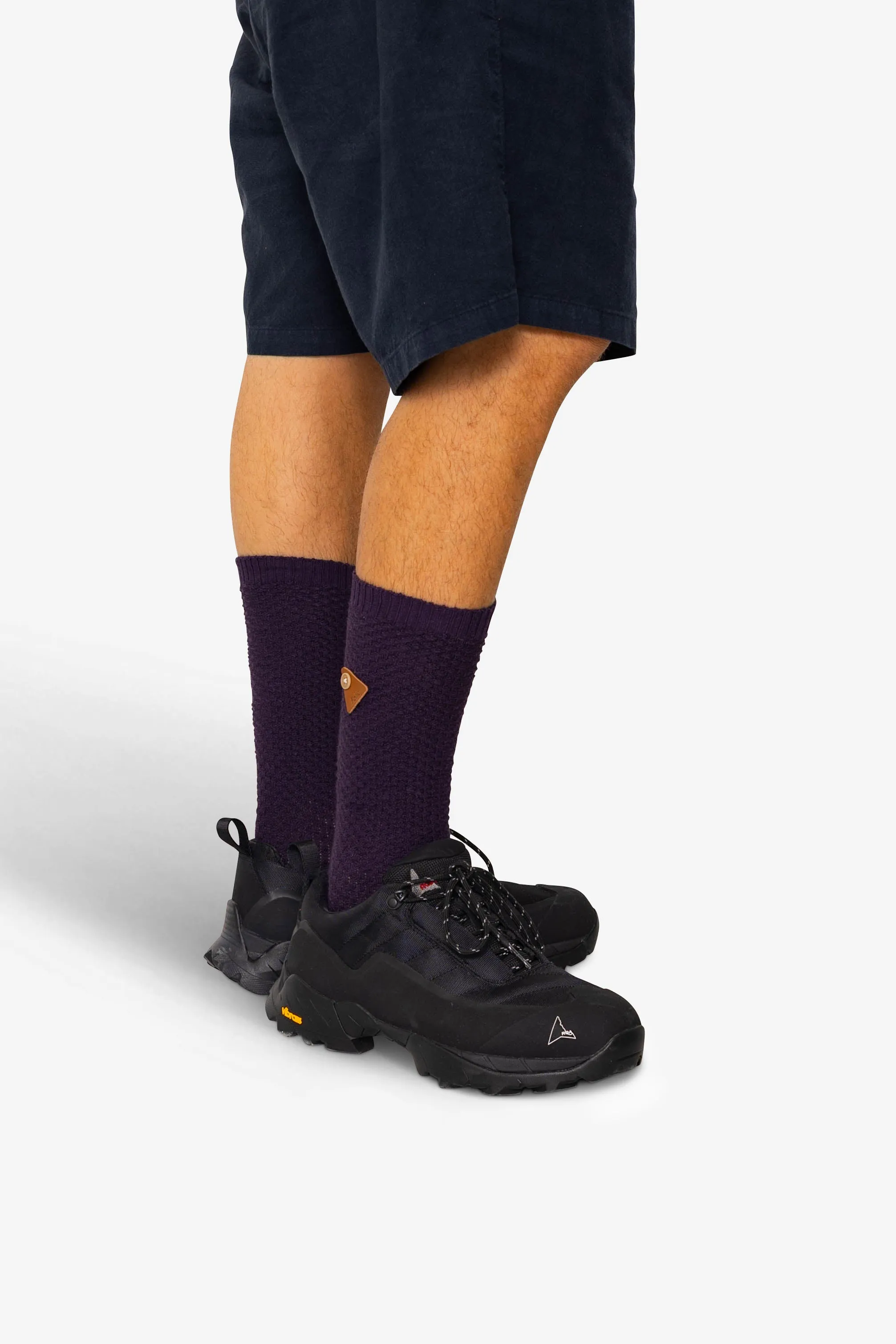 Waffle Socks - Black Cherry sold by Folk product image thumbnail 3