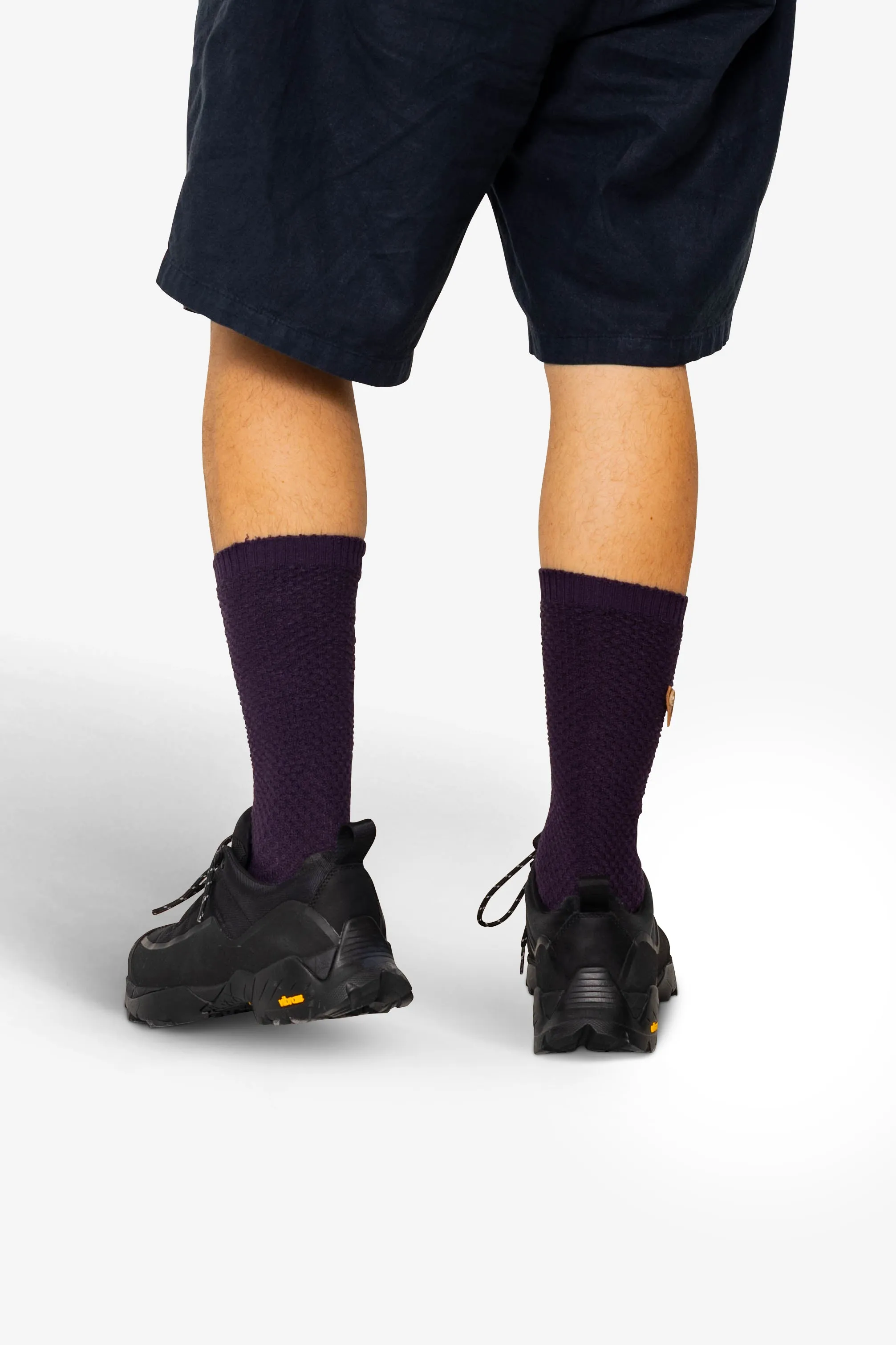 Waffle Socks - Black Cherry sold by Folk product image thumbnail 4