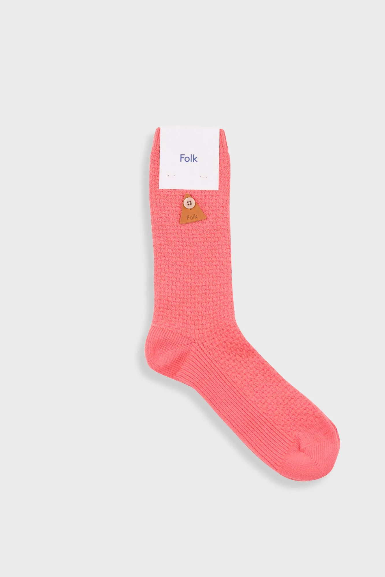 Waffle Socks - Dark Pink sold by Folk