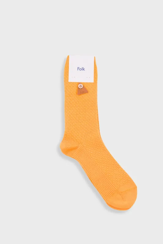 Waffle Socks - Pumpkin sold by Folk