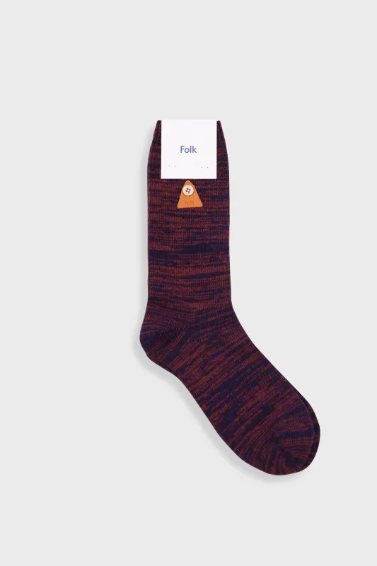 Melange Socks - Navy Espresso Mix made by Folk