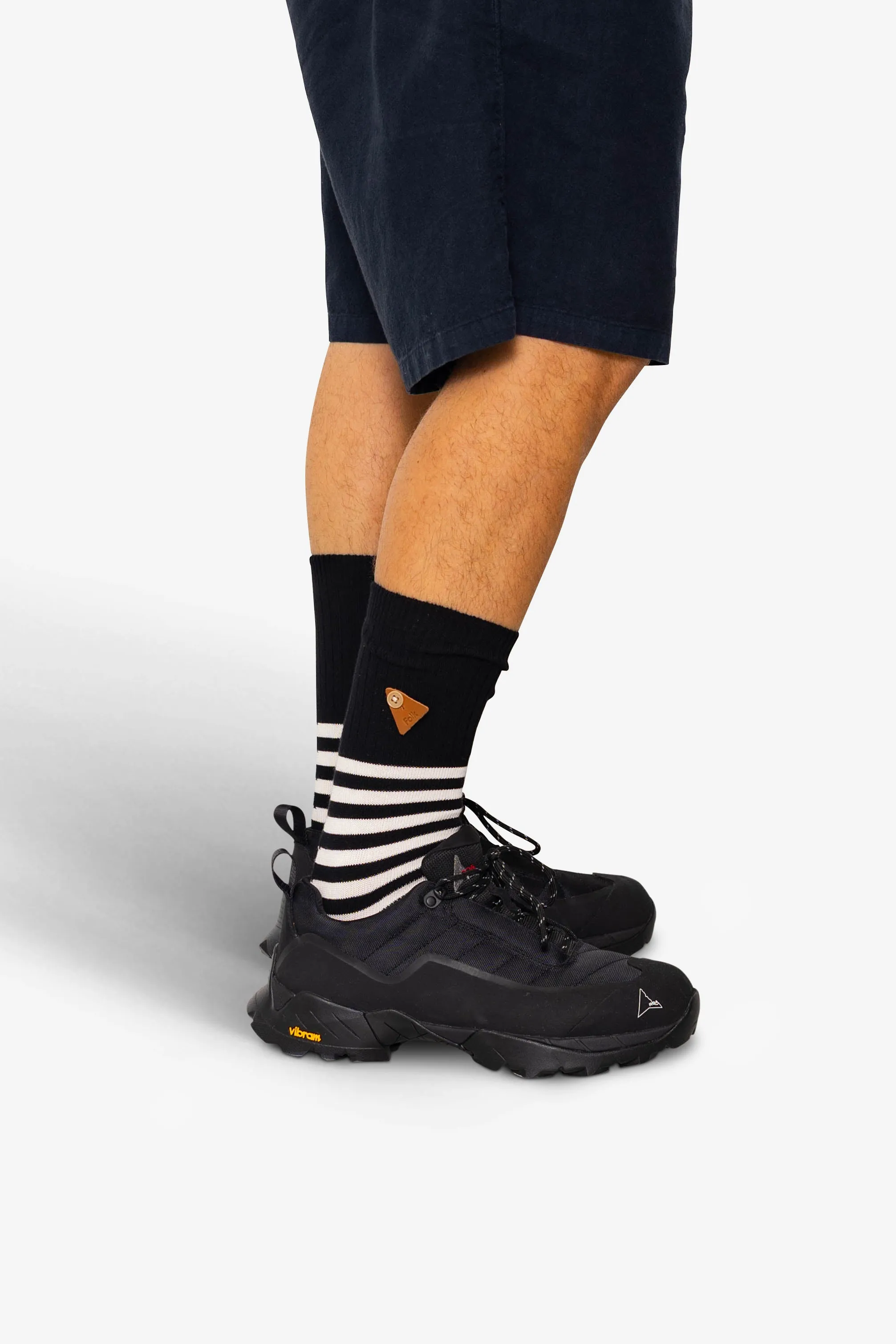 Striped Socks - Black / Ecru sold by Folk product image thumbnail 3