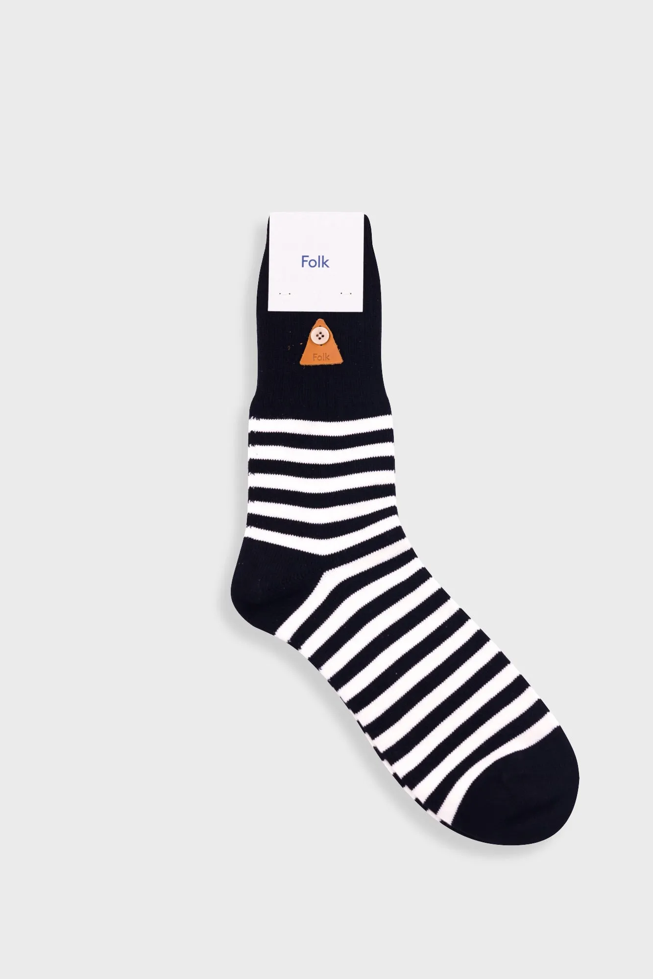Striped Socks - Black / Ecru sold by Folk