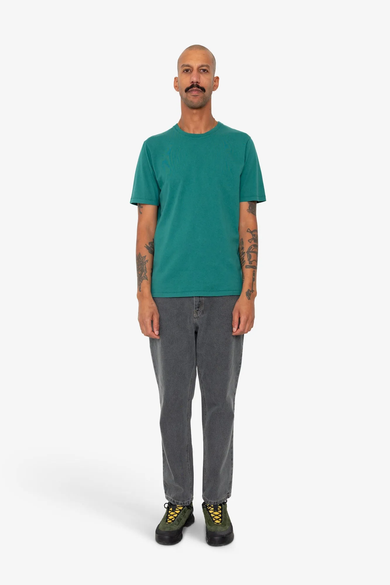 Contrast Sleeve T-Shirt - Phthalo Green sold by Folk product image thumbnail 2