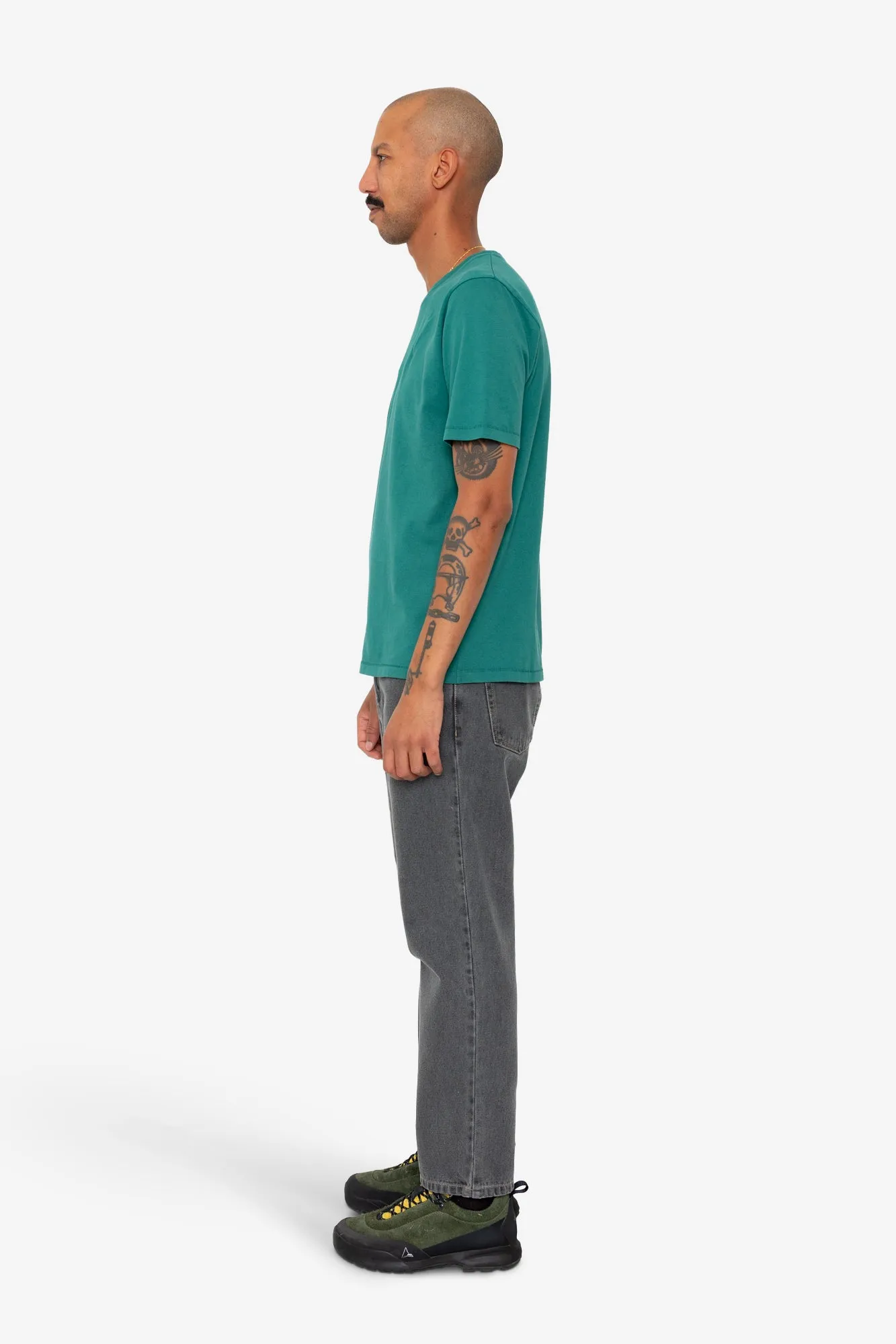 Contrast Sleeve T-Shirt - Phthalo Green sold by Folk product image thumbnail 4