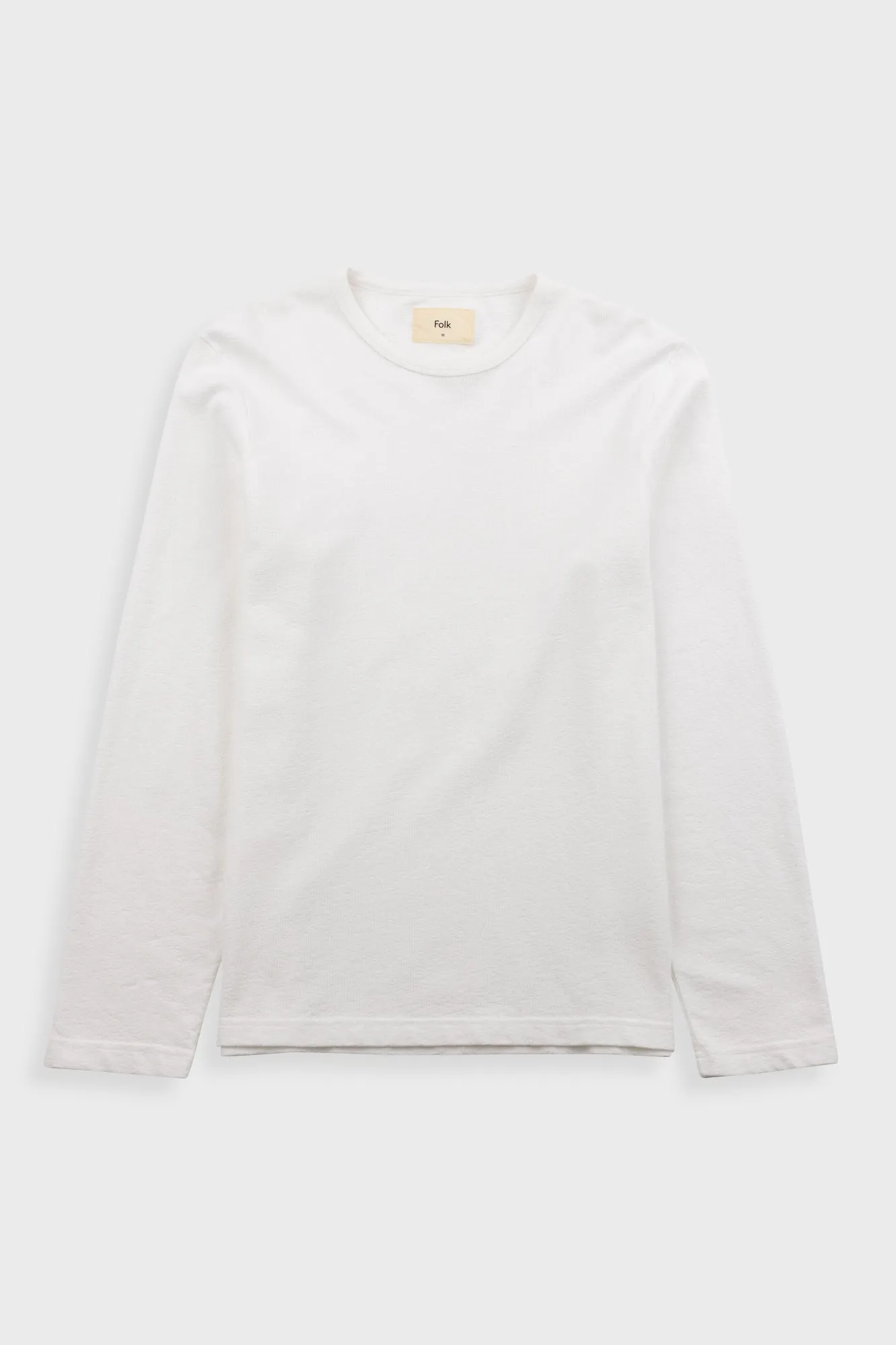 Long Sleeve Textured T-Shirt - White sold by Folk