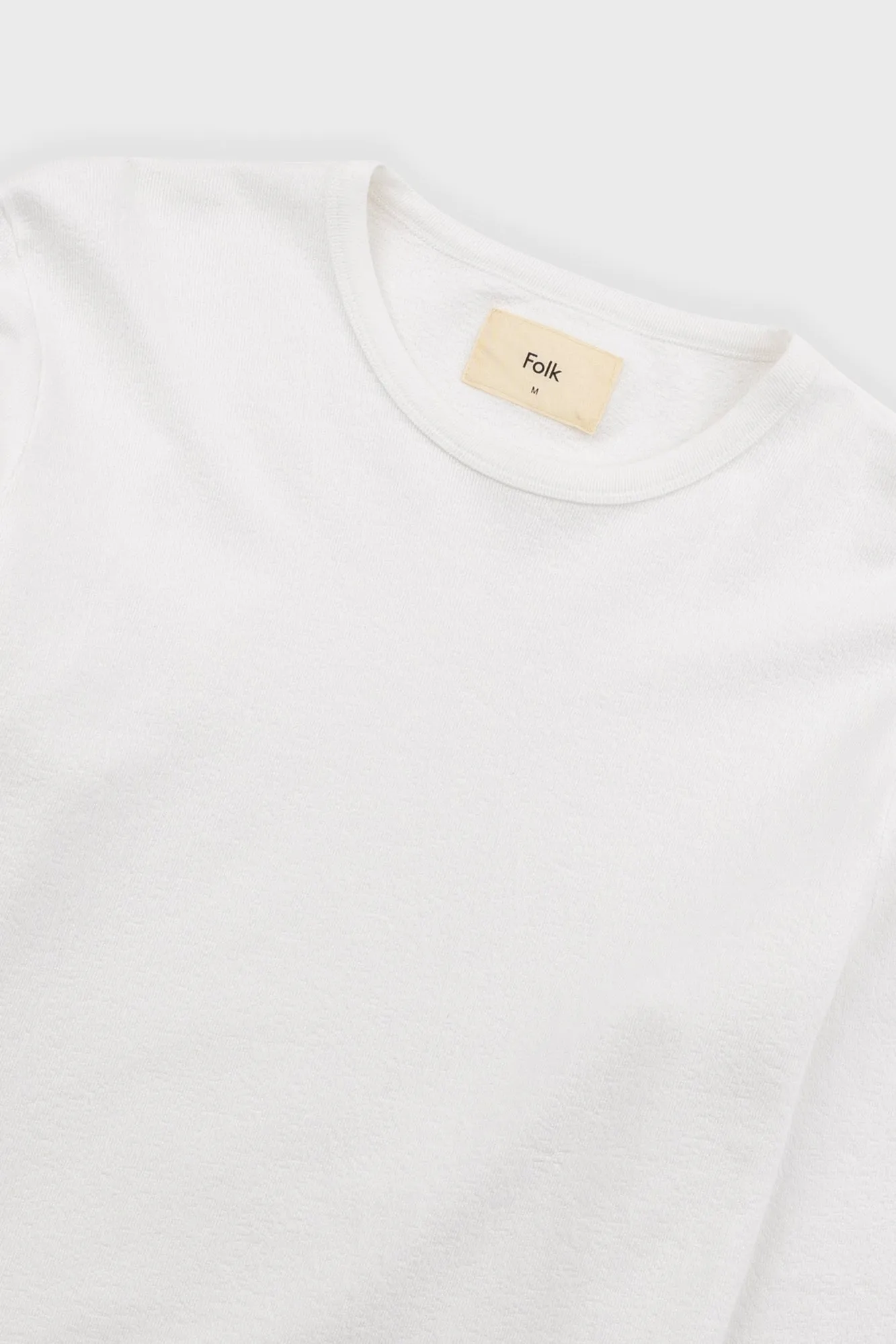 Long Sleeve Textured T-Shirt - White sold by Folk product image thumbnail 5
