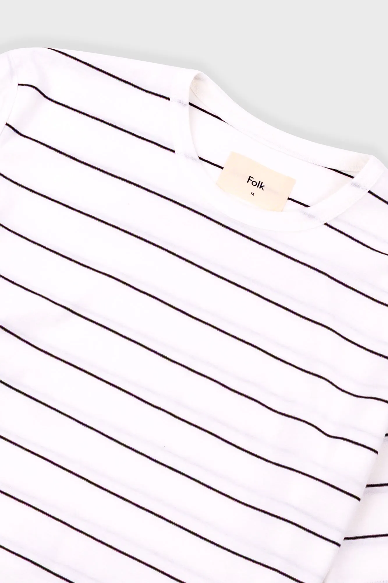 Microstripe T-Shirt - Ecru / Black Grape sold by Folk product image thumbnail 5