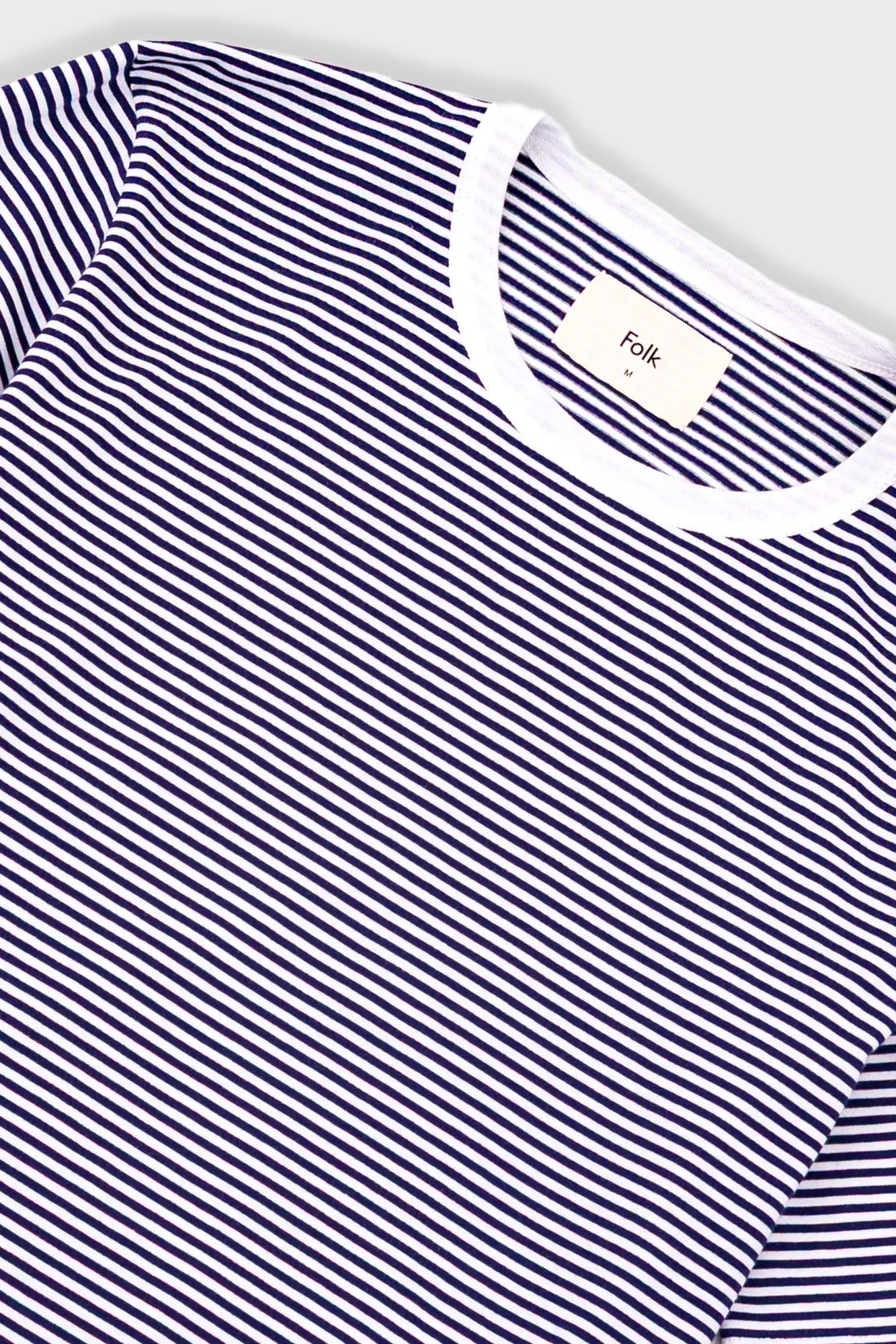 1x1 Striped T-Shirt - Bright Navy / Ecru sold by Folk product image thumbnail 5