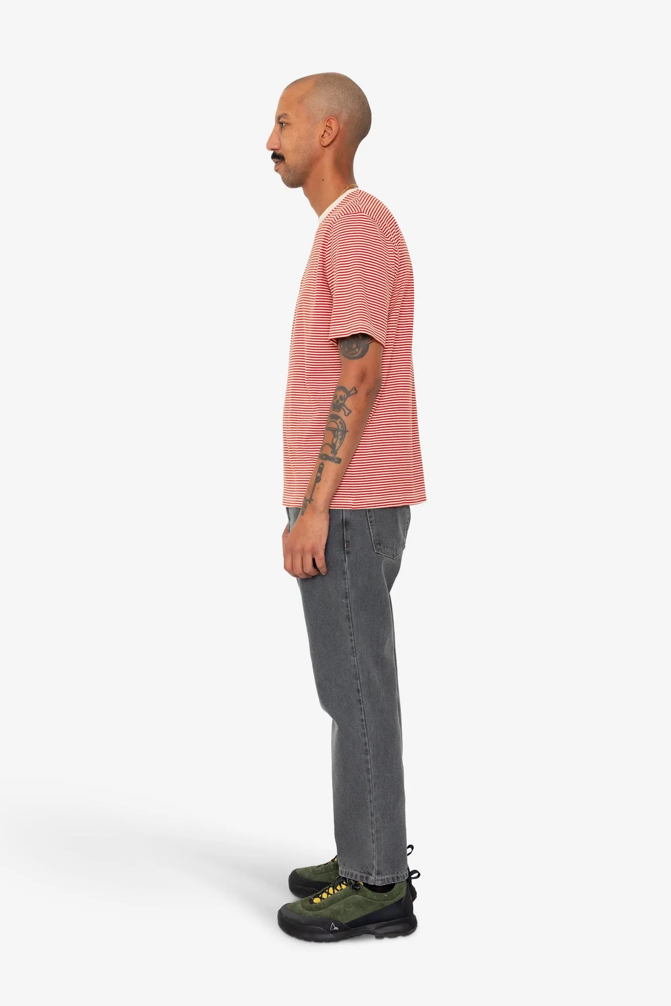 1x1 Striped T-Shirt - Crimson / Stone sold by Folk product image thumbnail 4