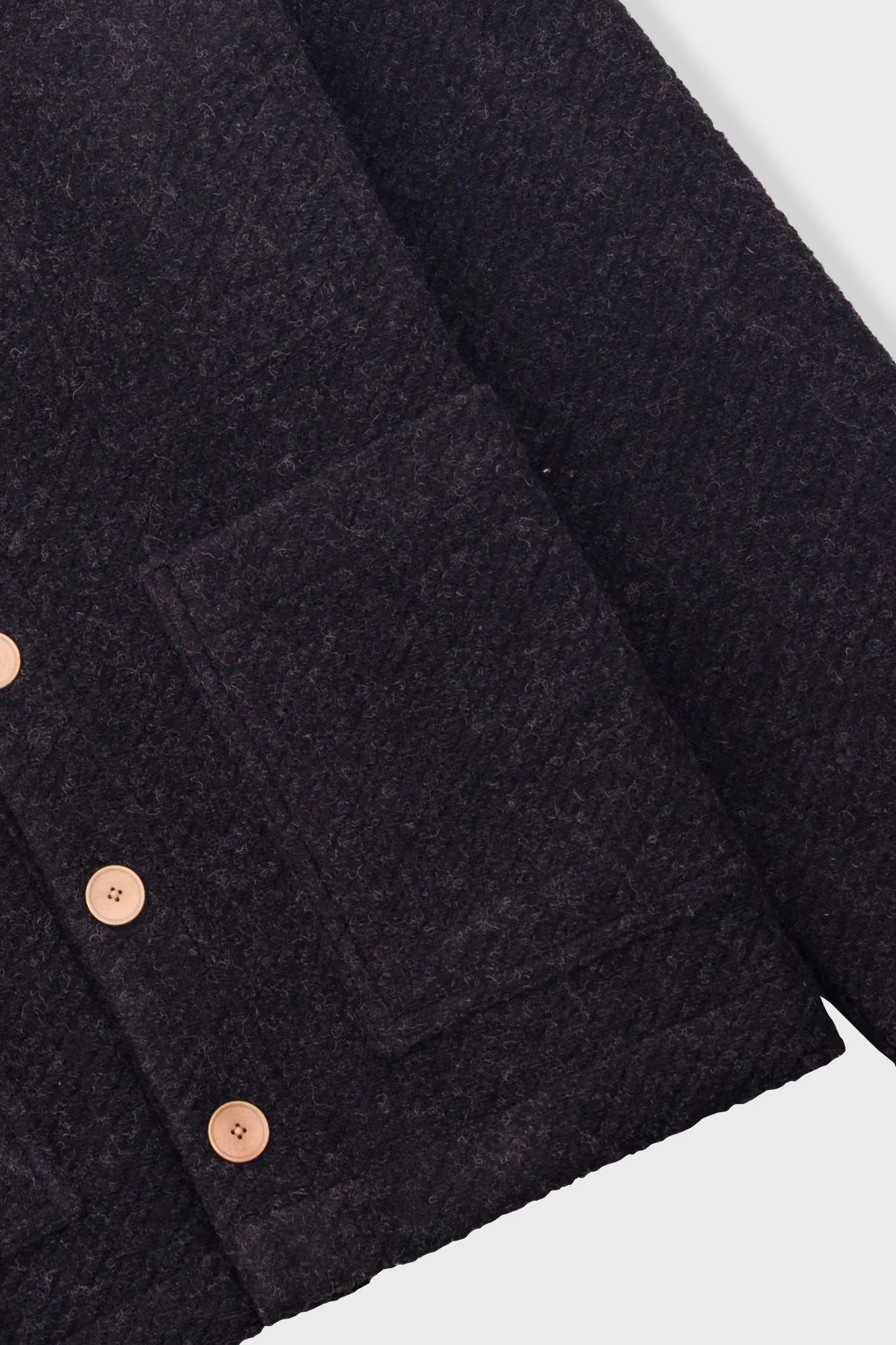 Pocket Cardigan - Charcoal Wool Twill sold by Folk product image thumbnail 3