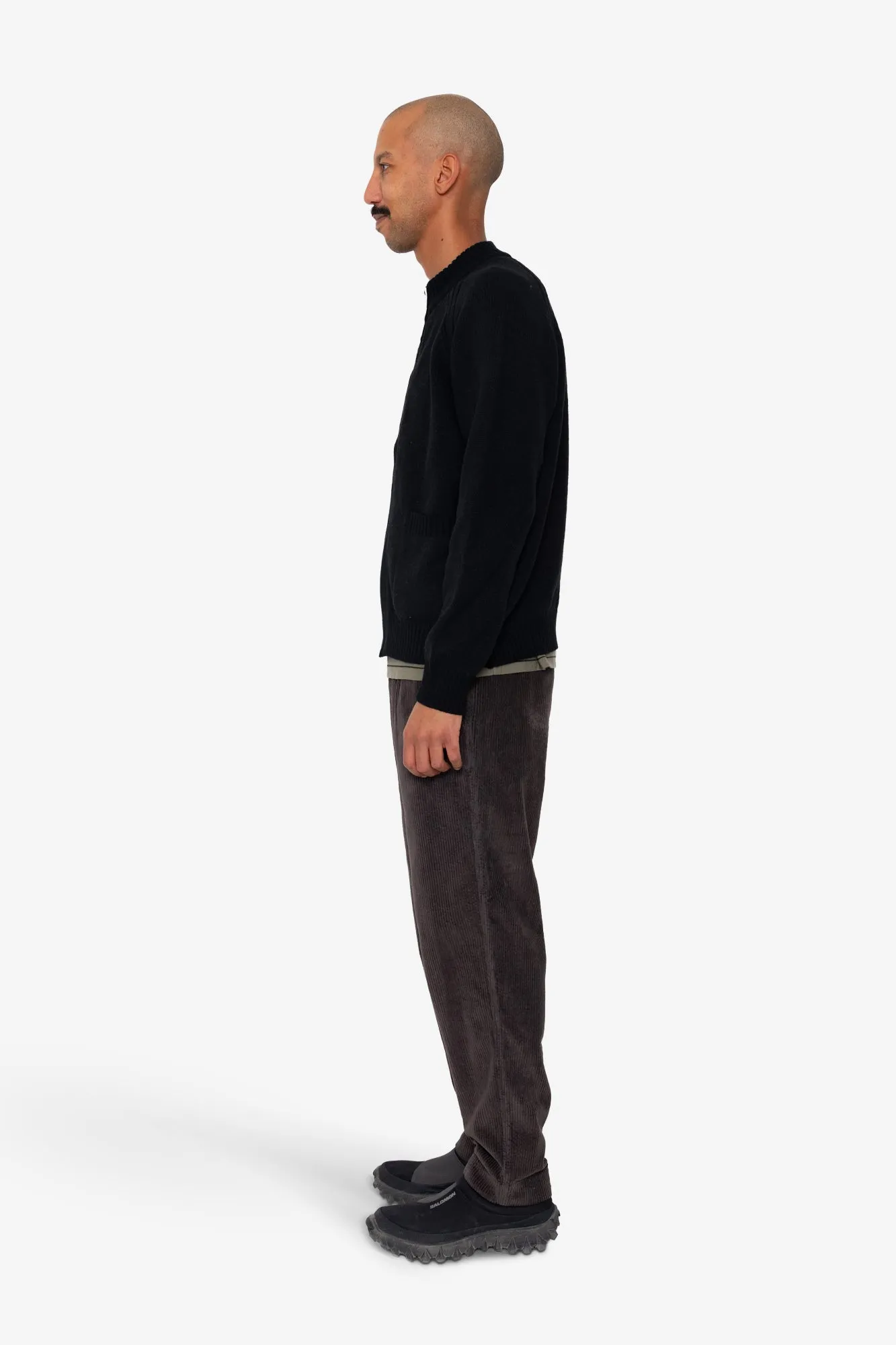 Knitted Zip Thru Bomber - Black sold by Folk product image thumbnail 4
