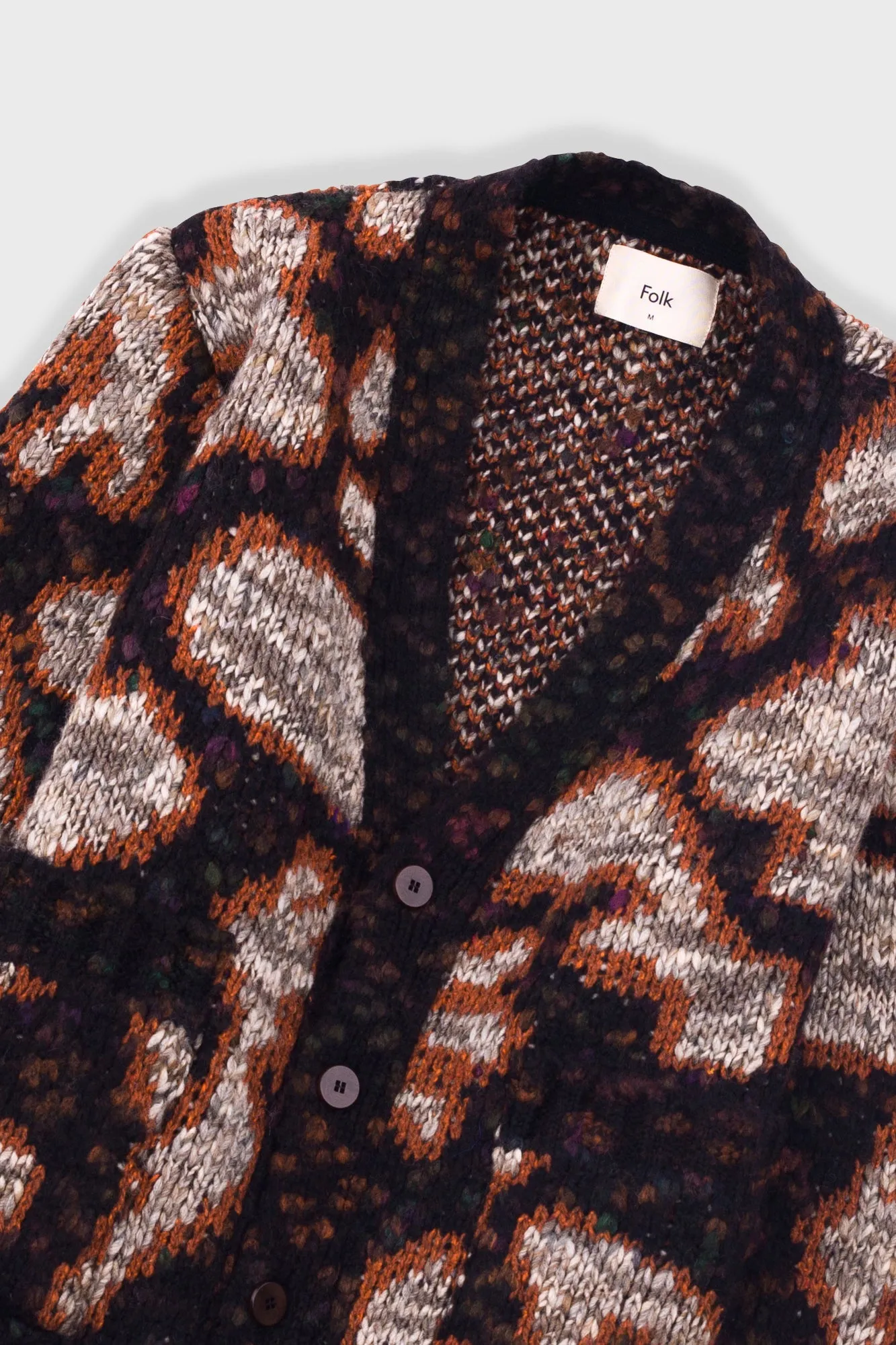 Mixed Yarn Cardigan - Espresso Mix sold by Folk product image thumbnail 5