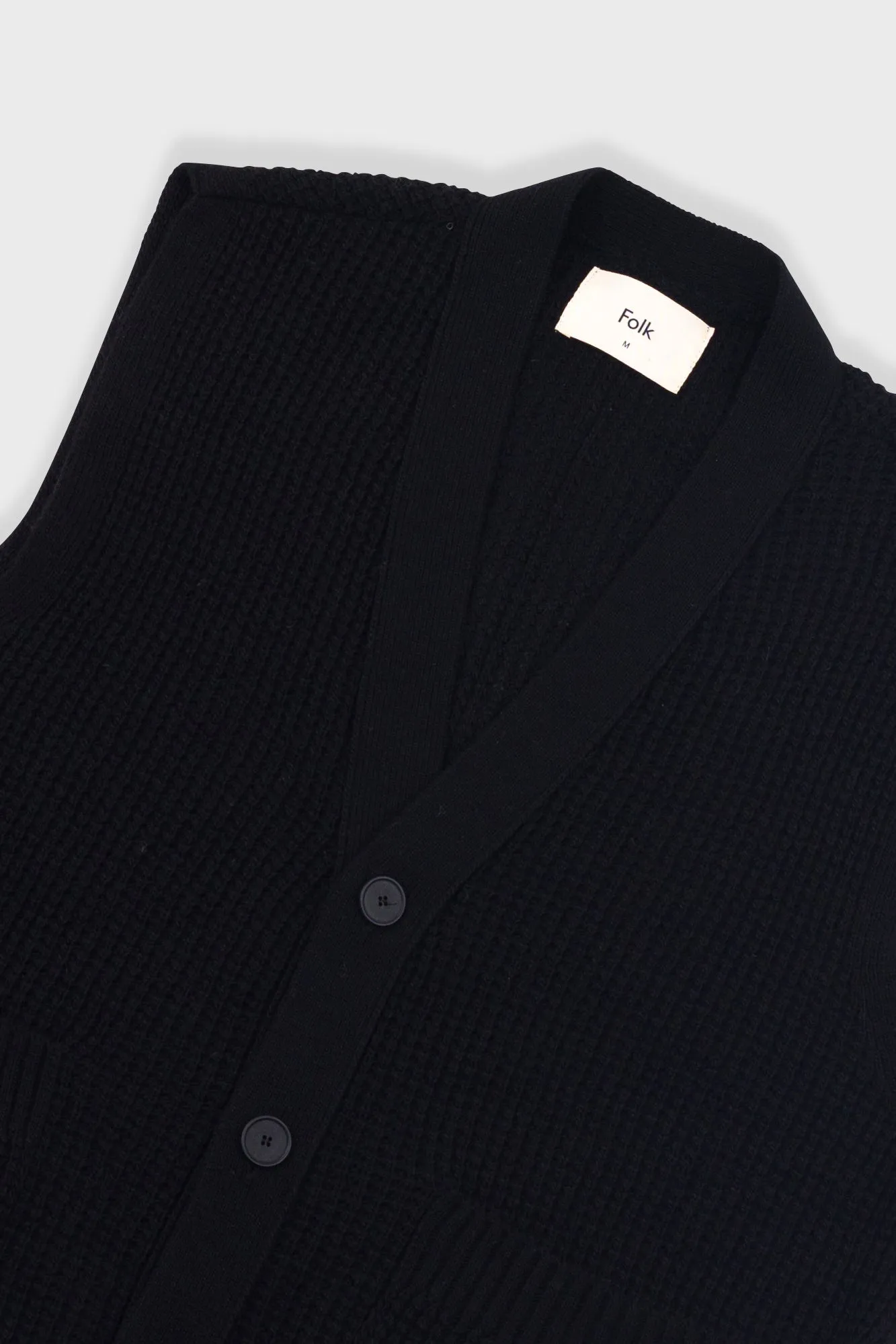 Waffle Vest - Black sold by Folk product image thumbnail 4