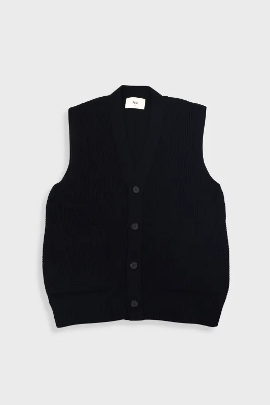 Waffle Vest - Black made by Folk