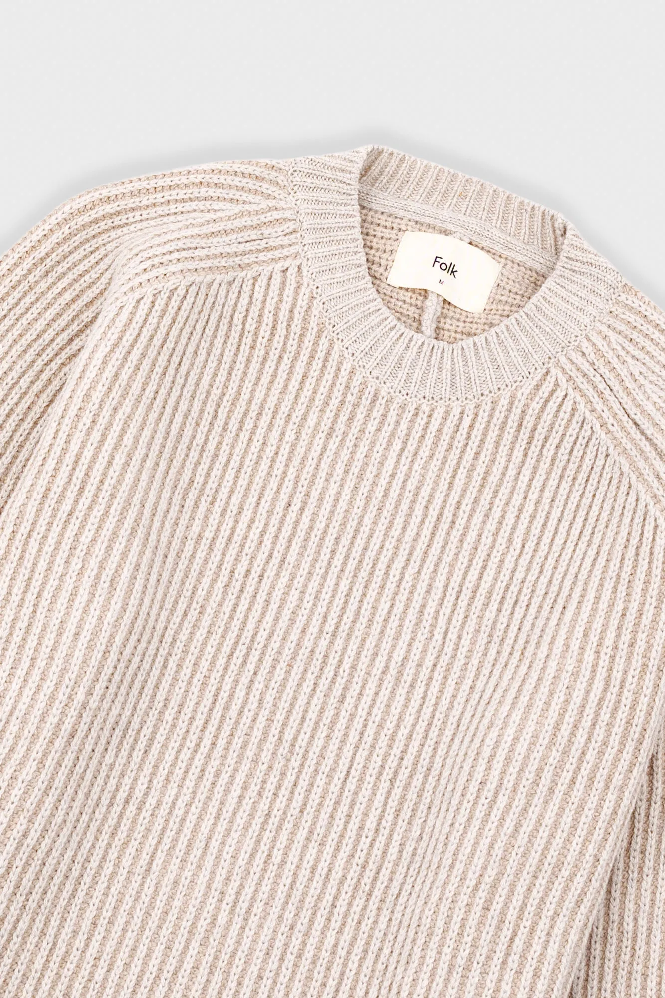 Plated Rib Crew - Stone Ecru sold by Folk product image thumbnail 5