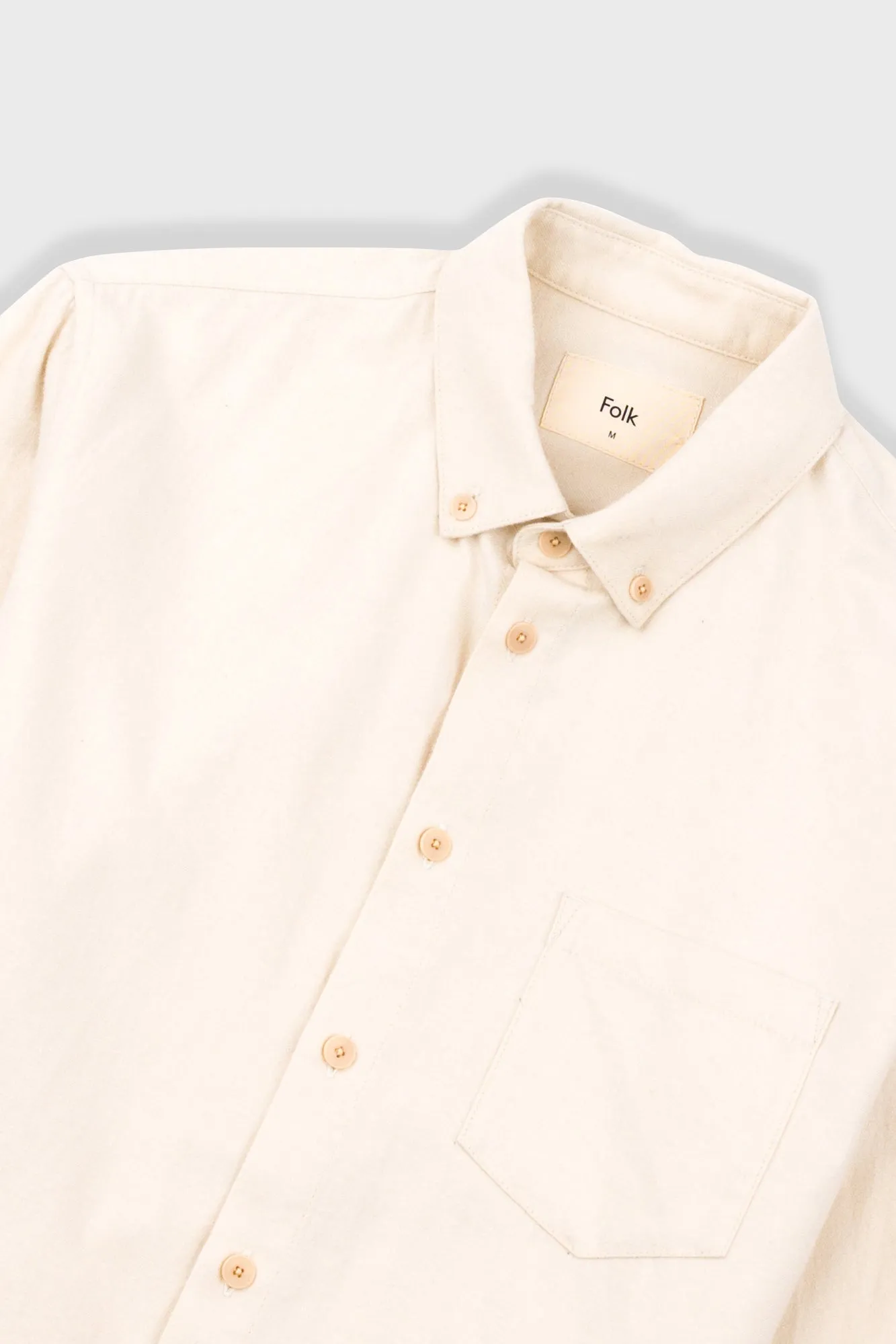 Relaxed Fit Shirt - Ecru Flannel sold by Folk product image thumbnail 5