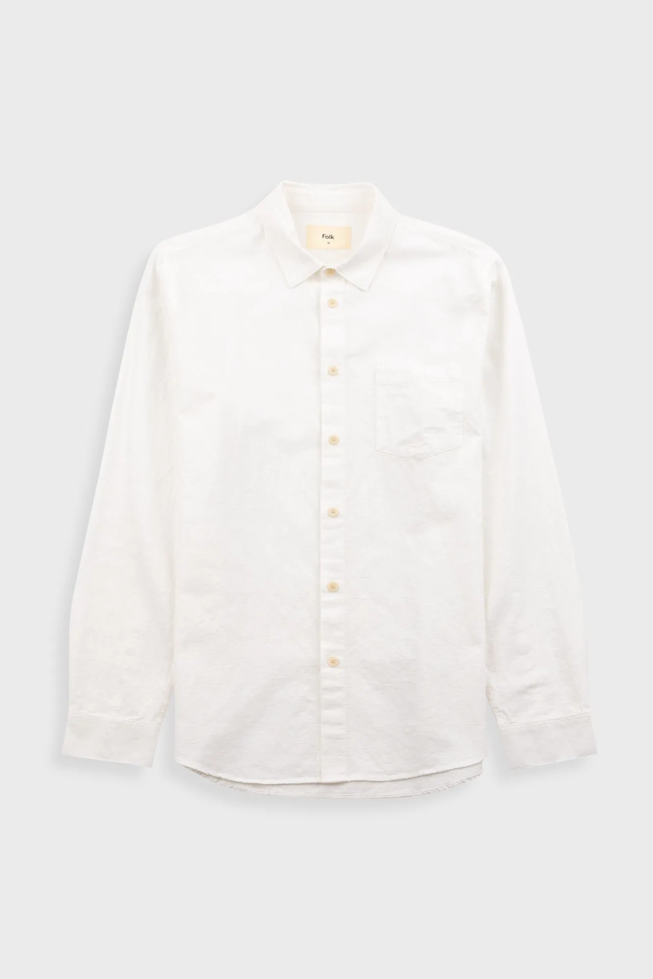 Relaxed Fit Shirt - Ecru Seersucker sold by Folk