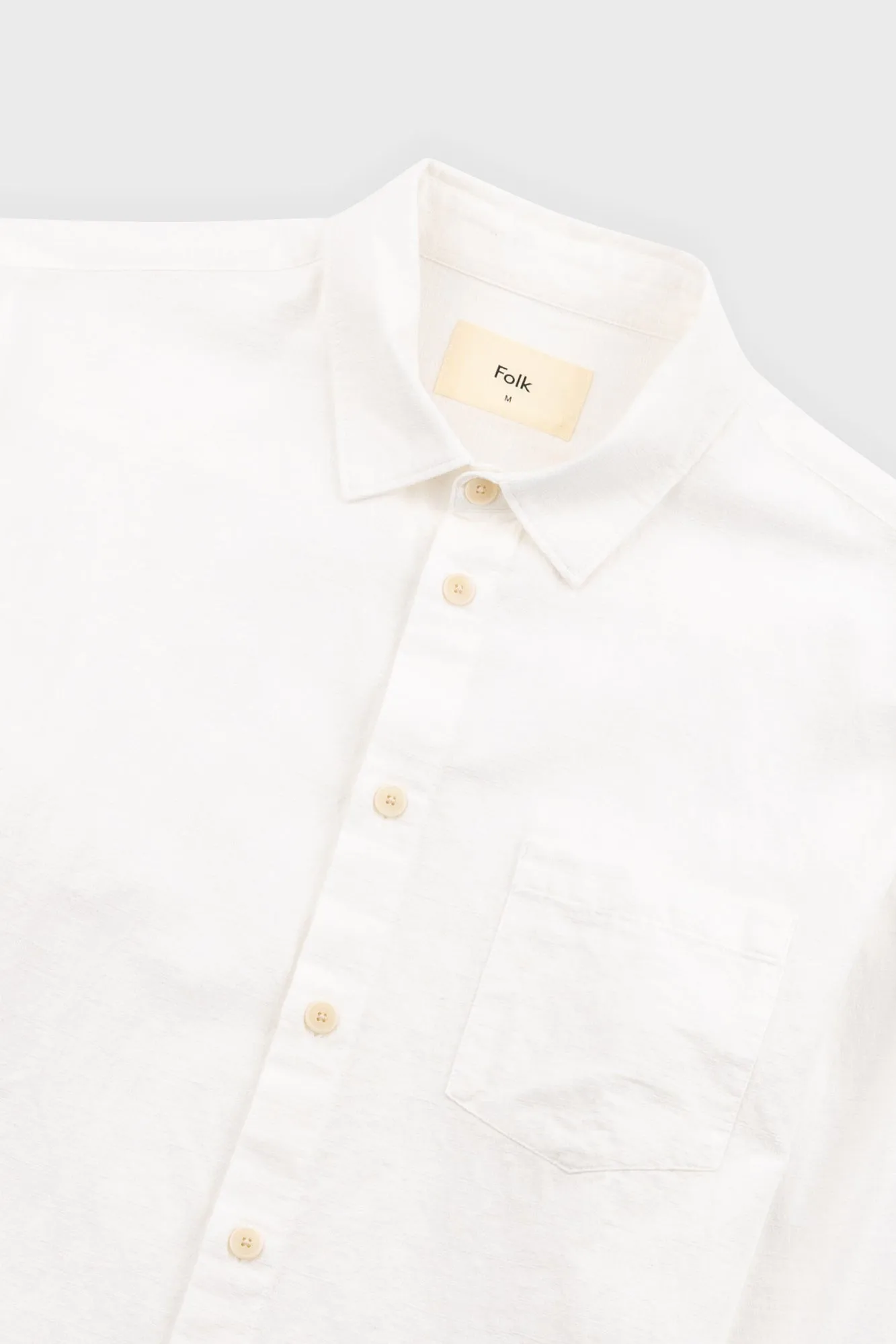 Relaxed Fit Shirt - Ecru Seersucker sold by Folk product image thumbnail 5