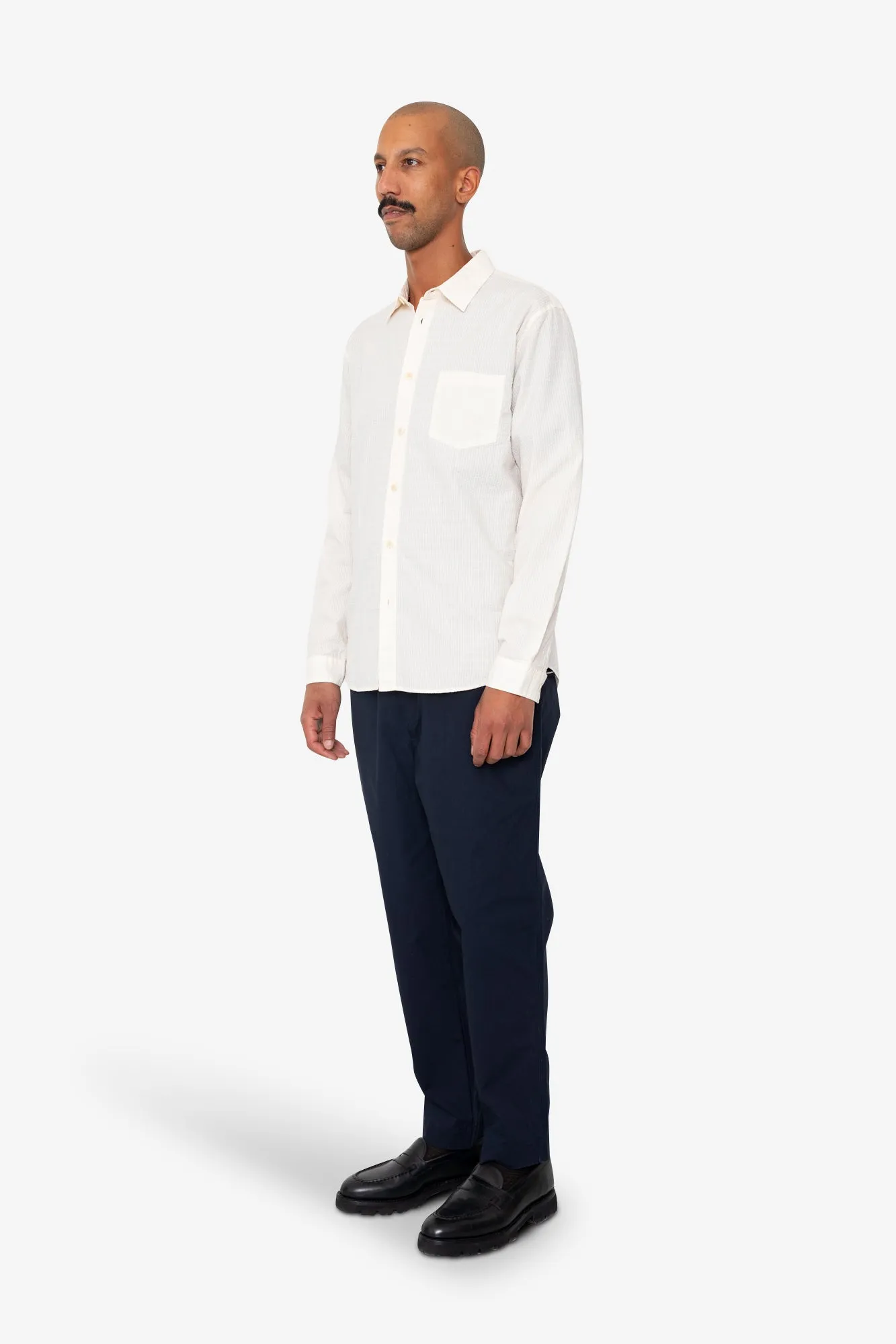 Relaxed Fit Shirt - Ecru Seersucker sold by Folk product image thumbnail 3