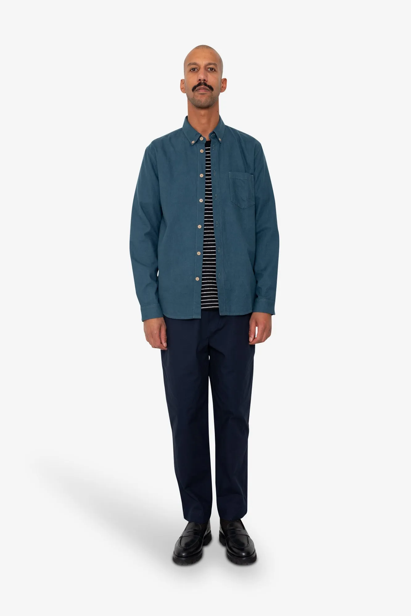 Relaxed Fit Shirt - Storm Blue Flannel sold by Folk product image thumbnail 2