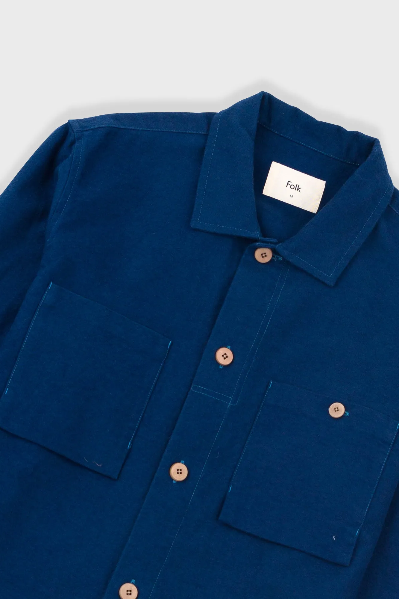 Patch Overshirt - Ink Blue Moleskin sold by Folk product image thumbnail 5