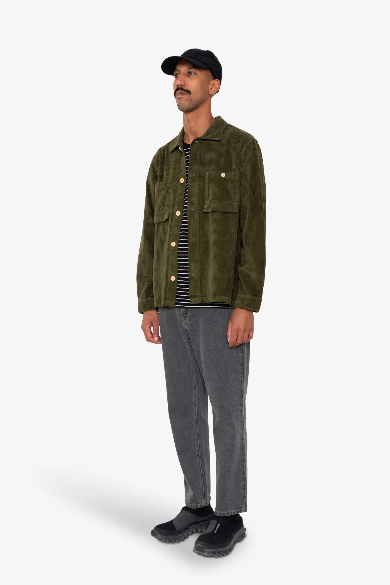 Patch Overshirt - Olive Chunky Cord sold by Folk product image thumbnail 2
