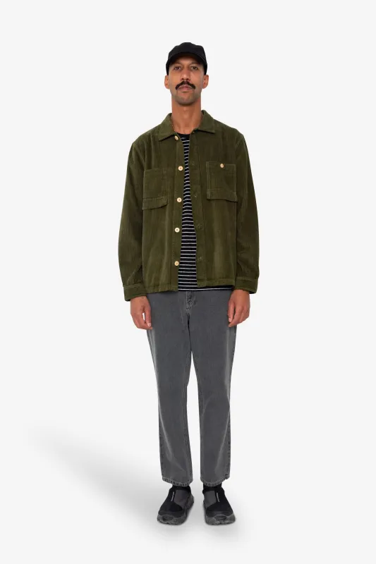 Patch Overshirt - Olive Chunky Cord sold by Folk