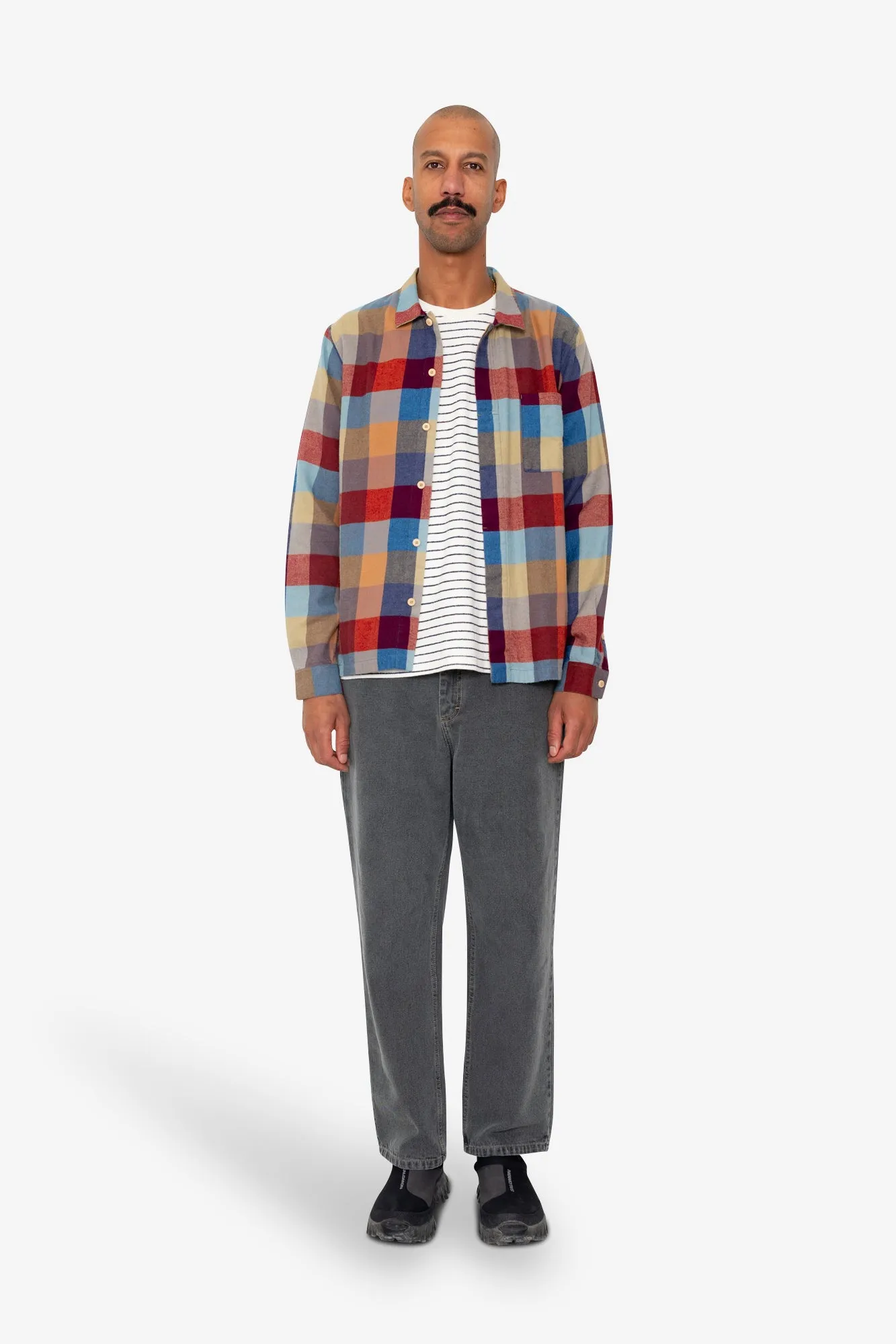 Patch Shirt - Crimson Blue Mix sold by Folk product image thumbnail 2