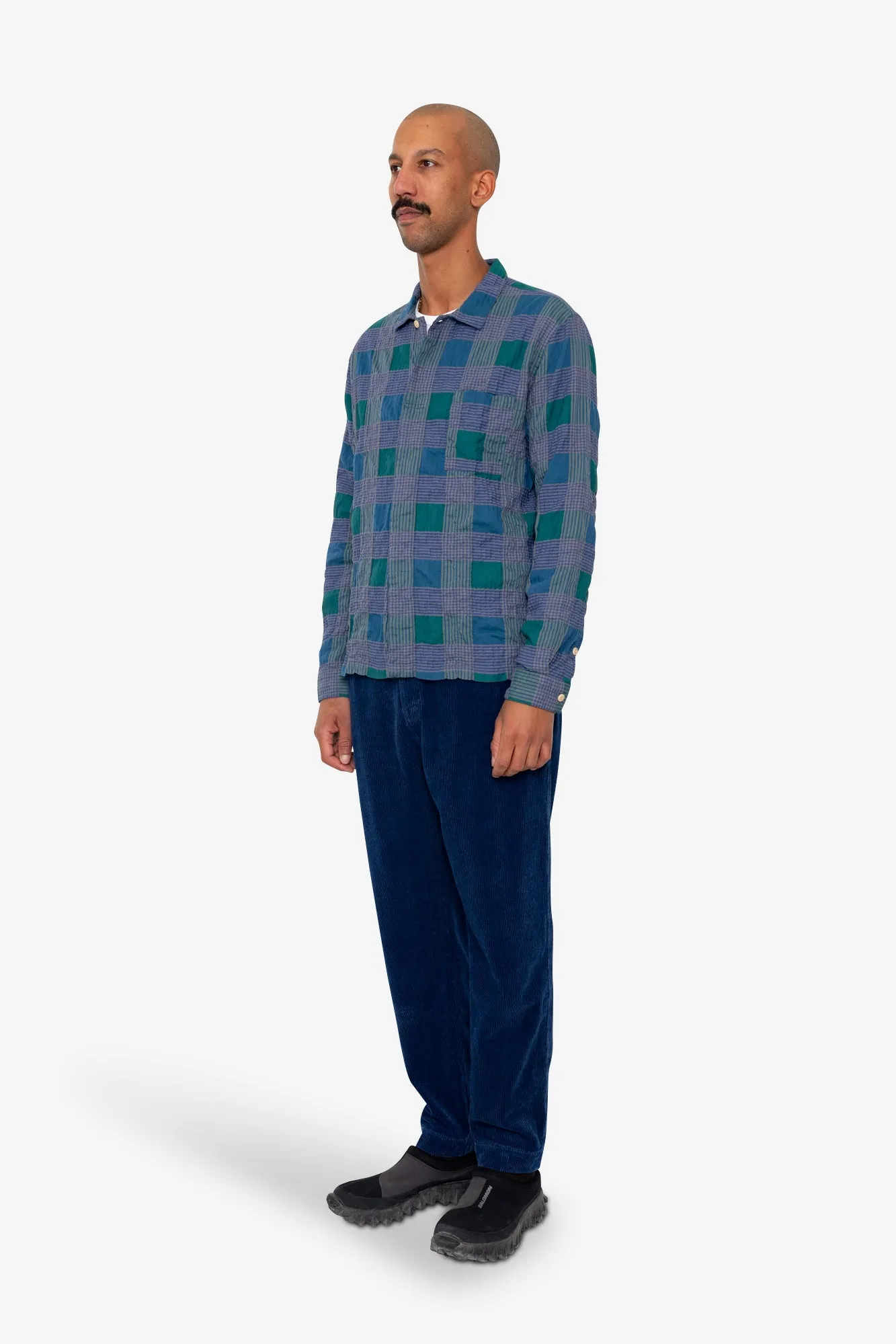 Patch Shirt - Phthalo Green Check sold by Folk product image thumbnail 3