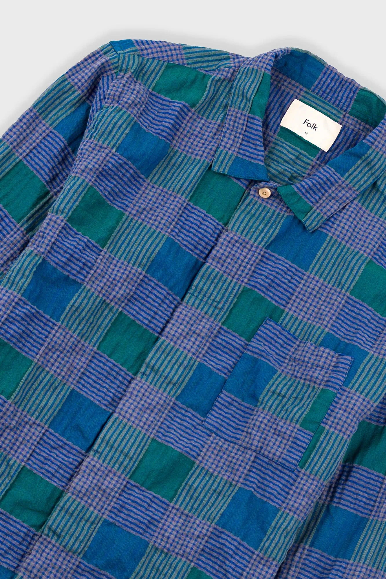 Patch Shirt - Phthalo Green Check sold by Folk product image thumbnail 5