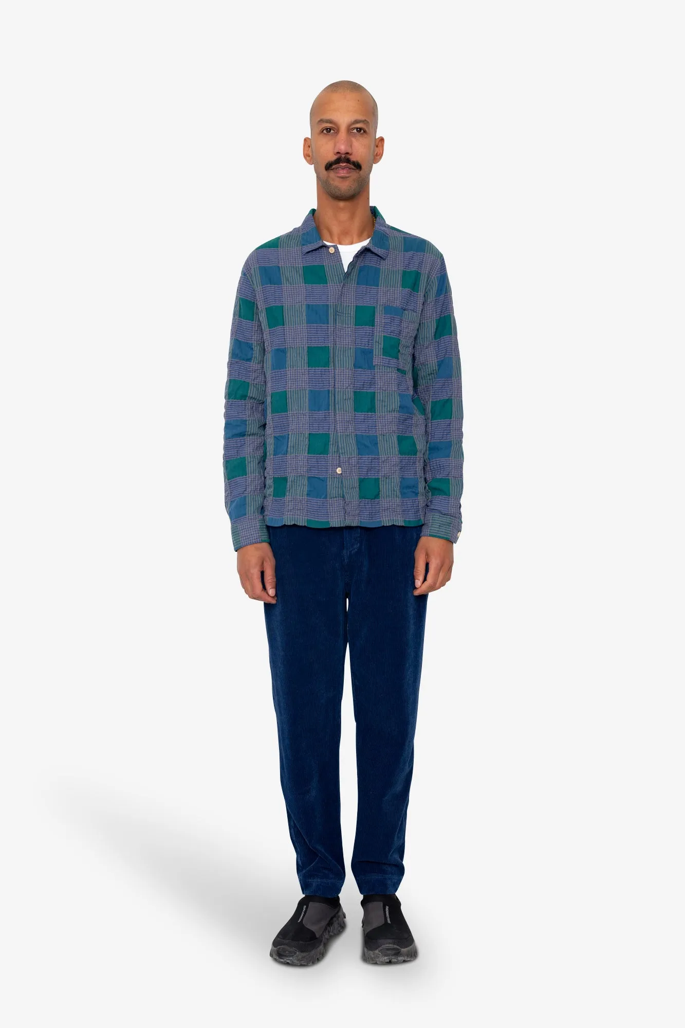 Patch Shirt - Phthalo Green Check sold by Folk product image thumbnail 2