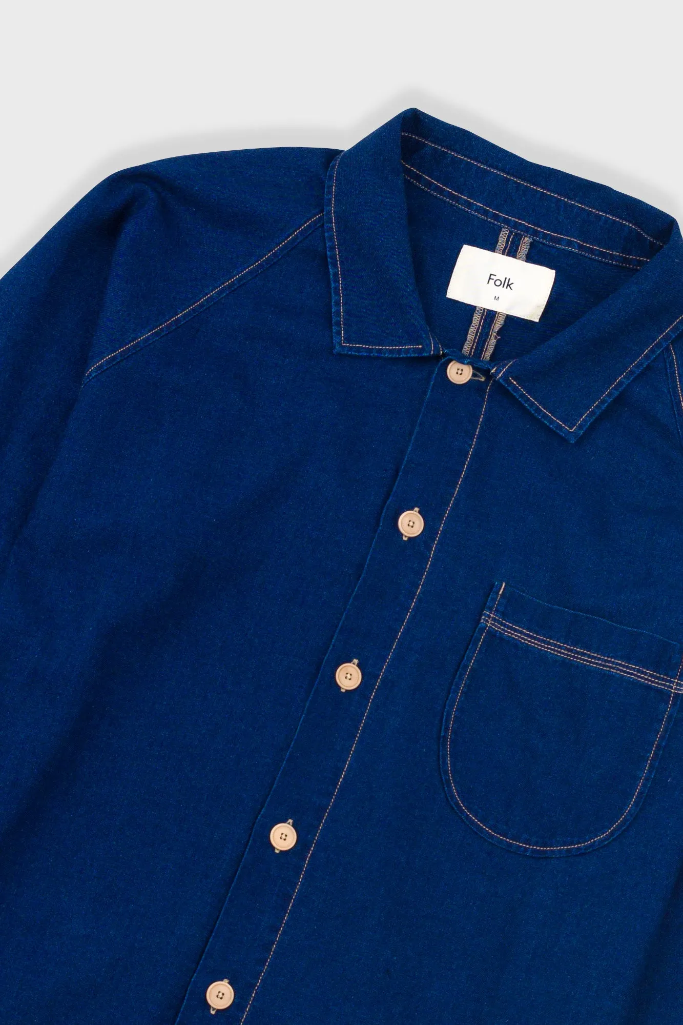 Raglan Shirt - Indigo Twill sold by Folk product image thumbnail 4
